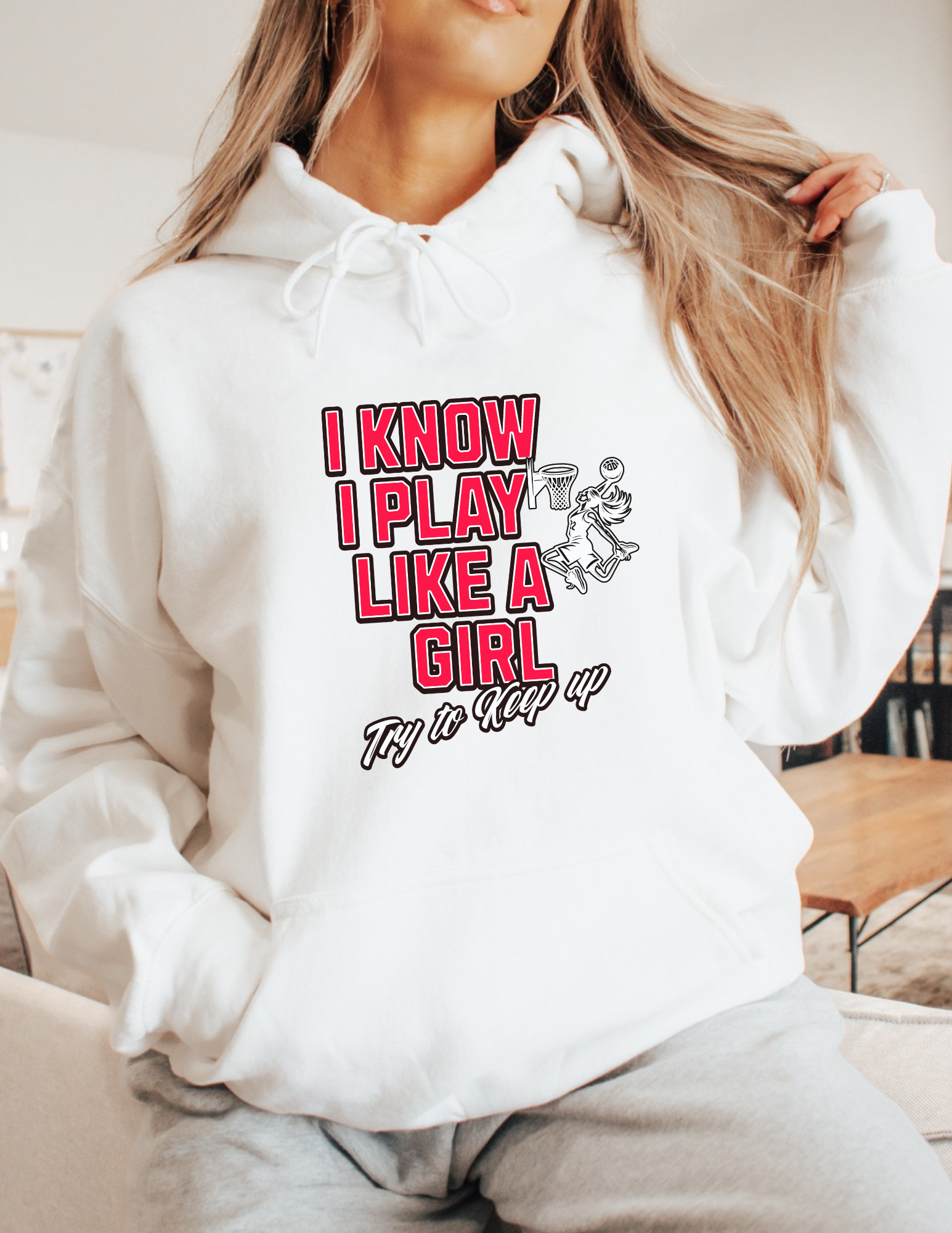 Funny Female Basketball Hoodie