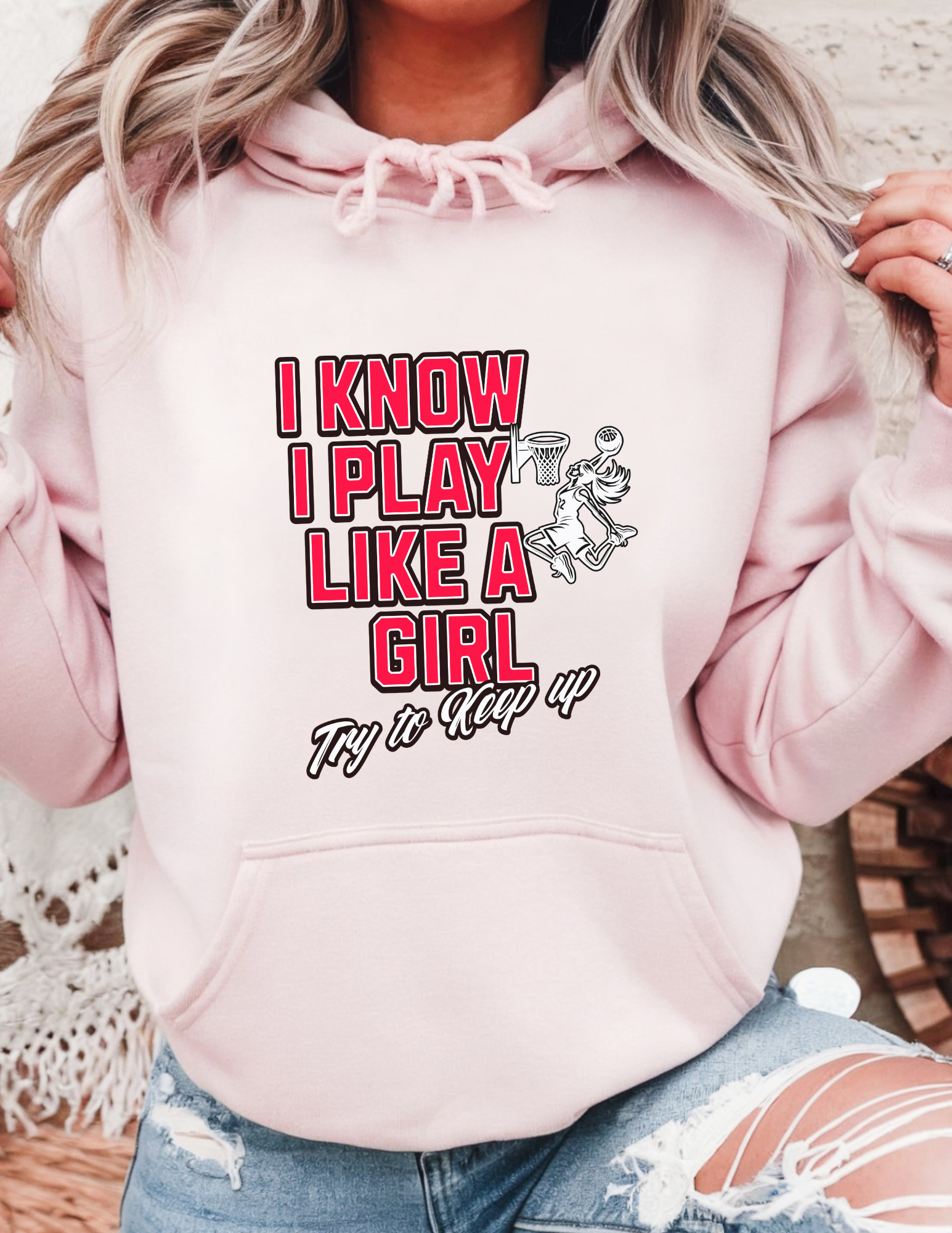 Funny Female Basketball Hoodie