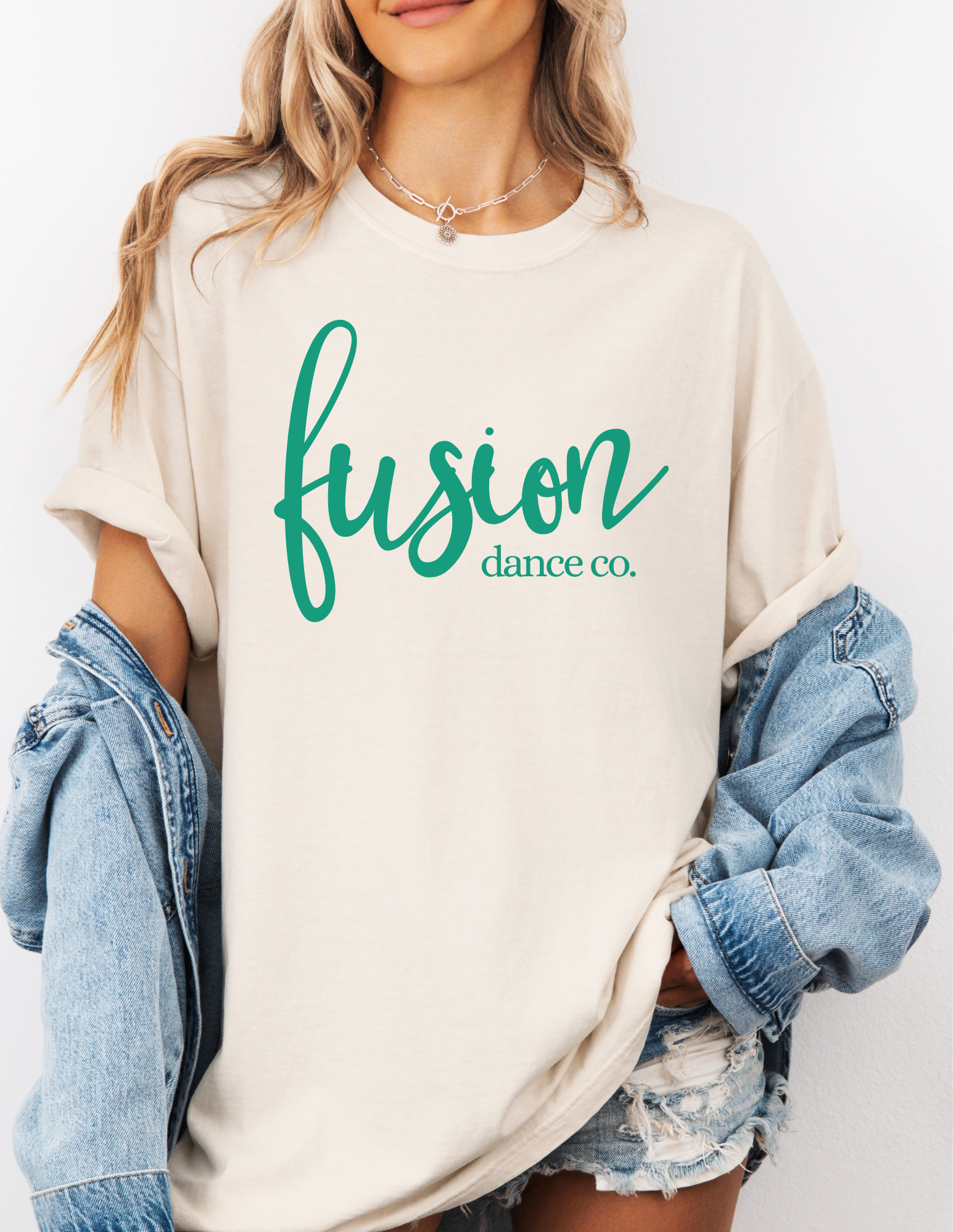 Custom Emerald Fusion Dance Co Crewneck & T-Shirt