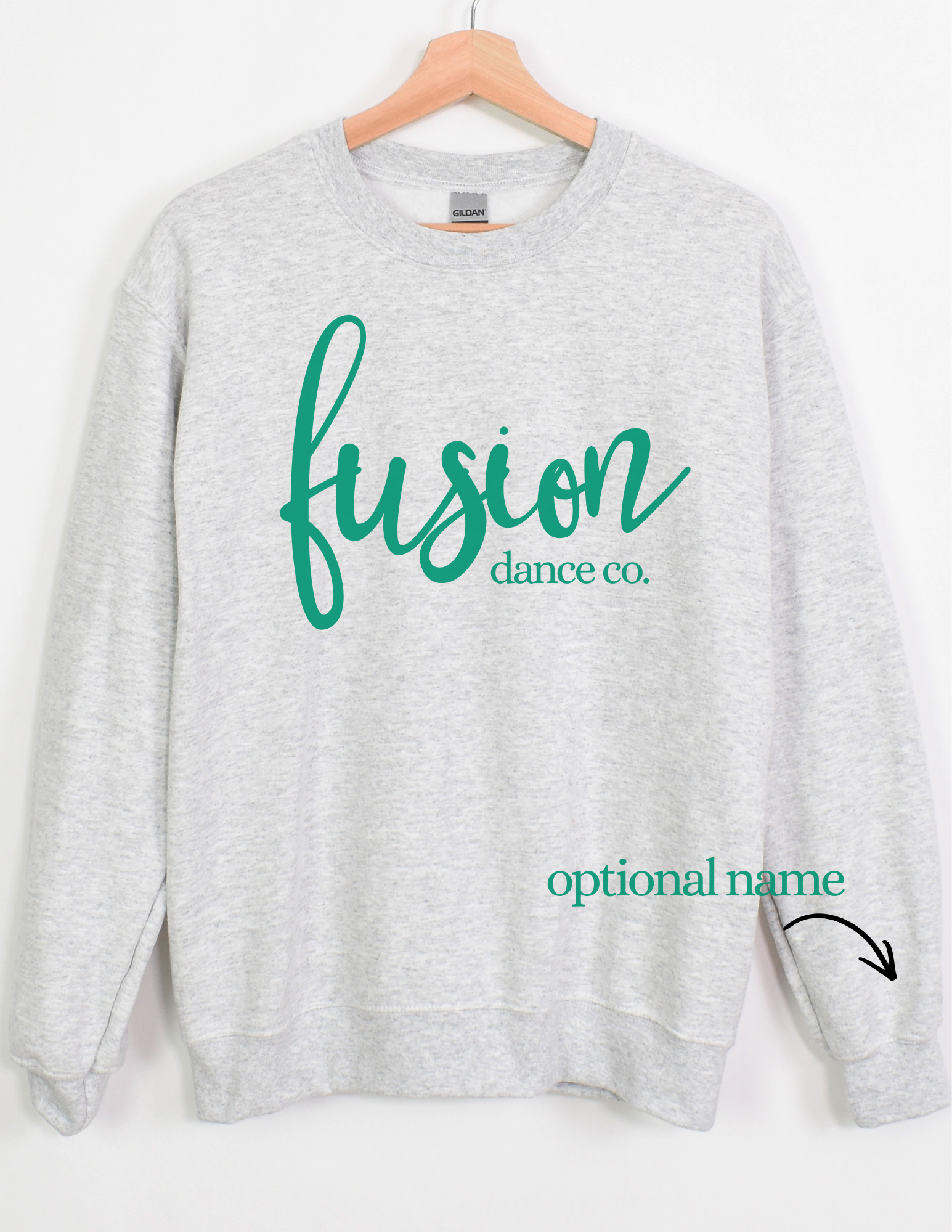 Custom Emerald Fusion Dance Co Crewneck & T-Shirt