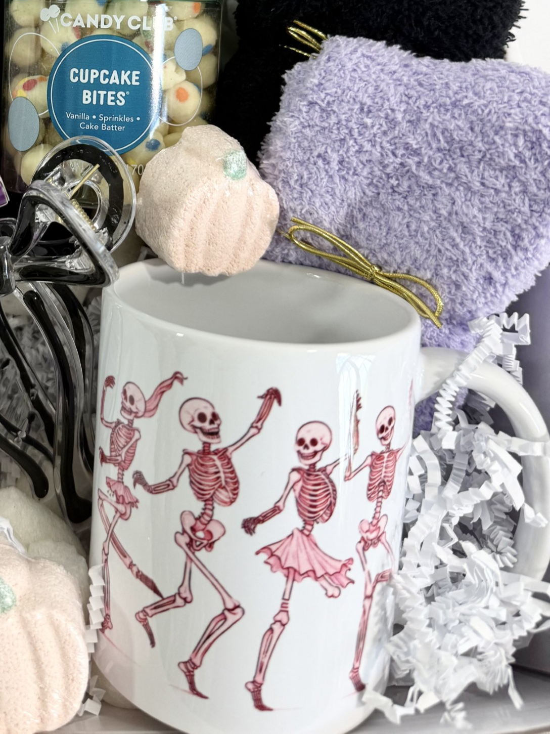 College Girl Halloween Skeleton Gift Box