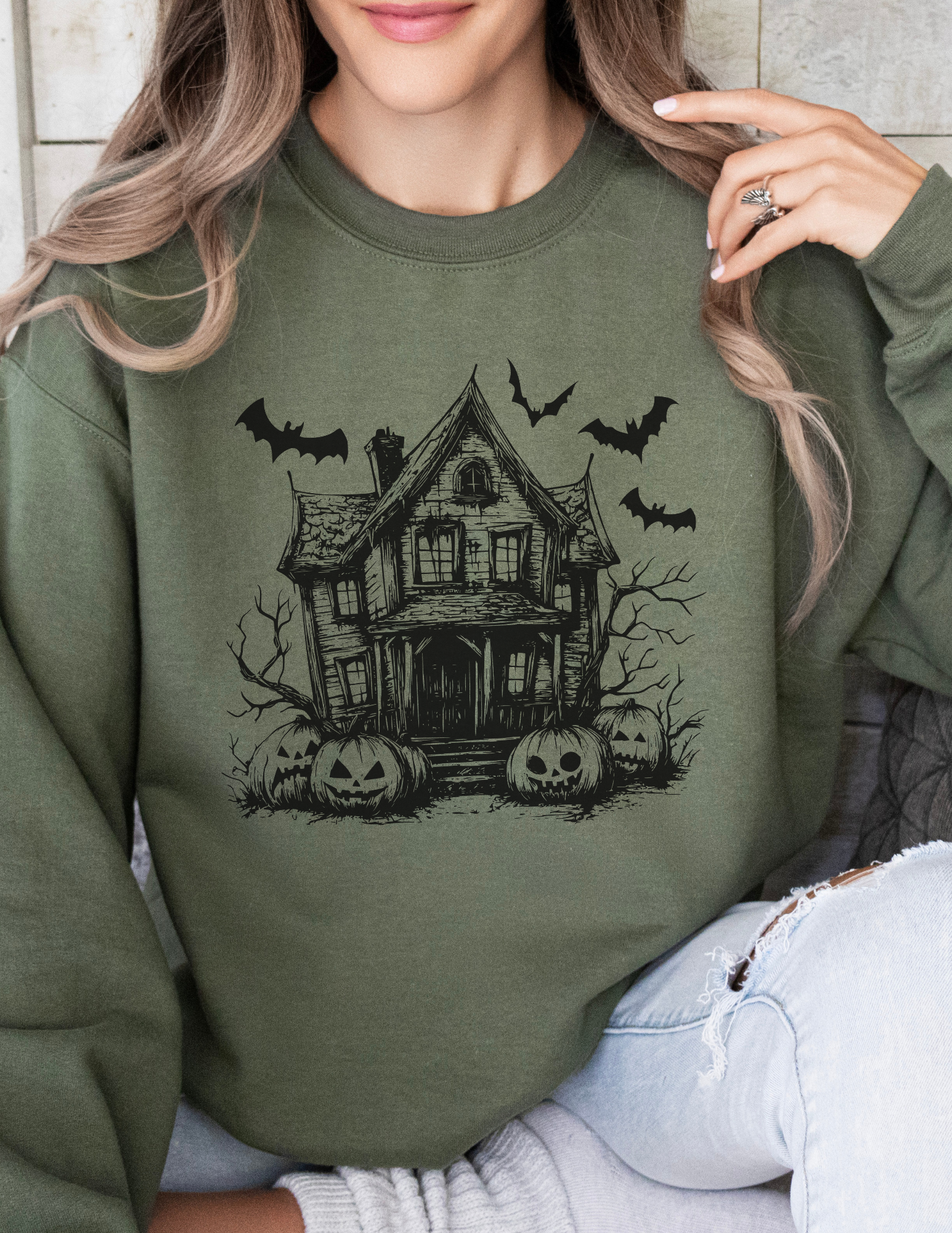 Spooky Halloween Crewneck for Women