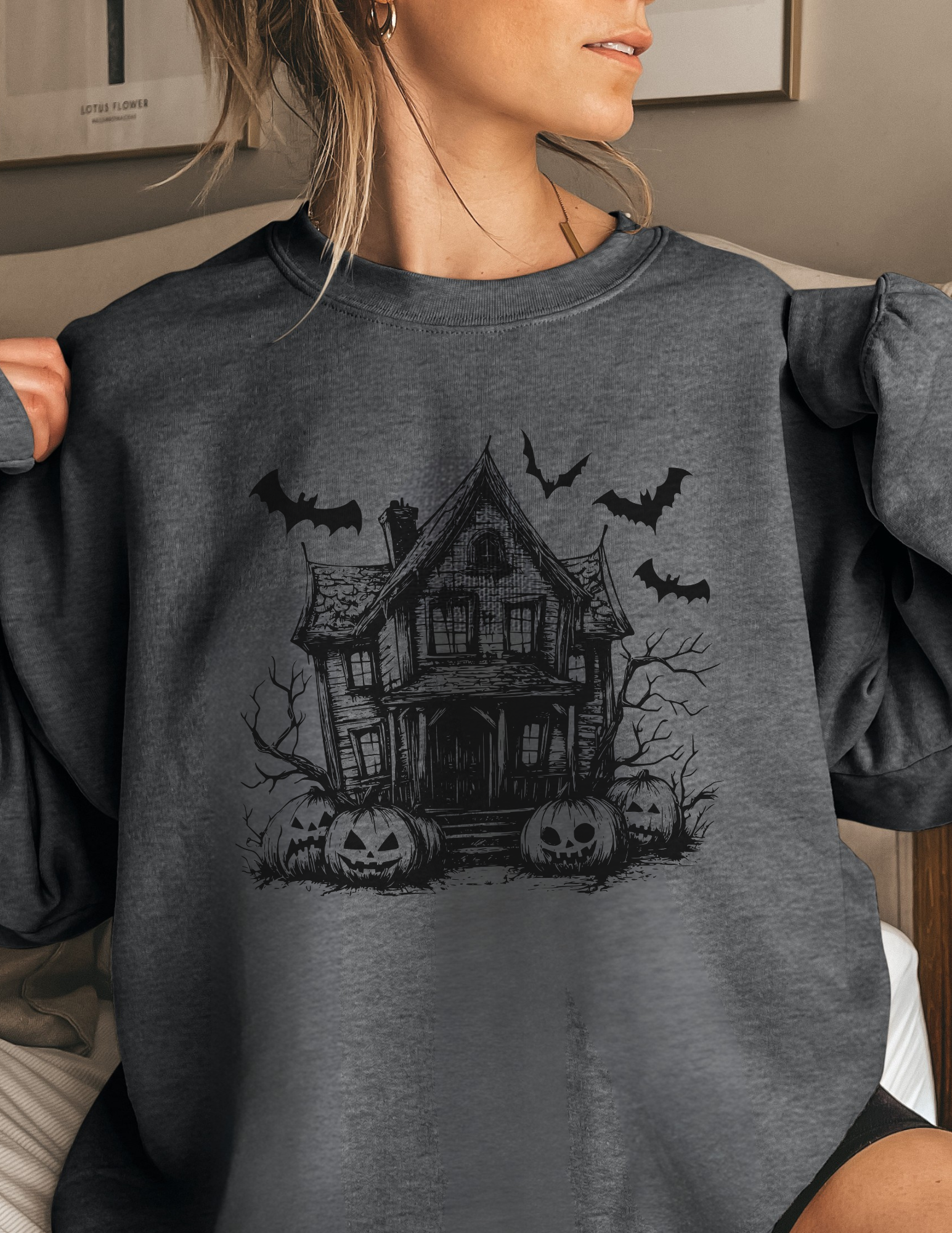 Spooky Halloween Crewneck for Women