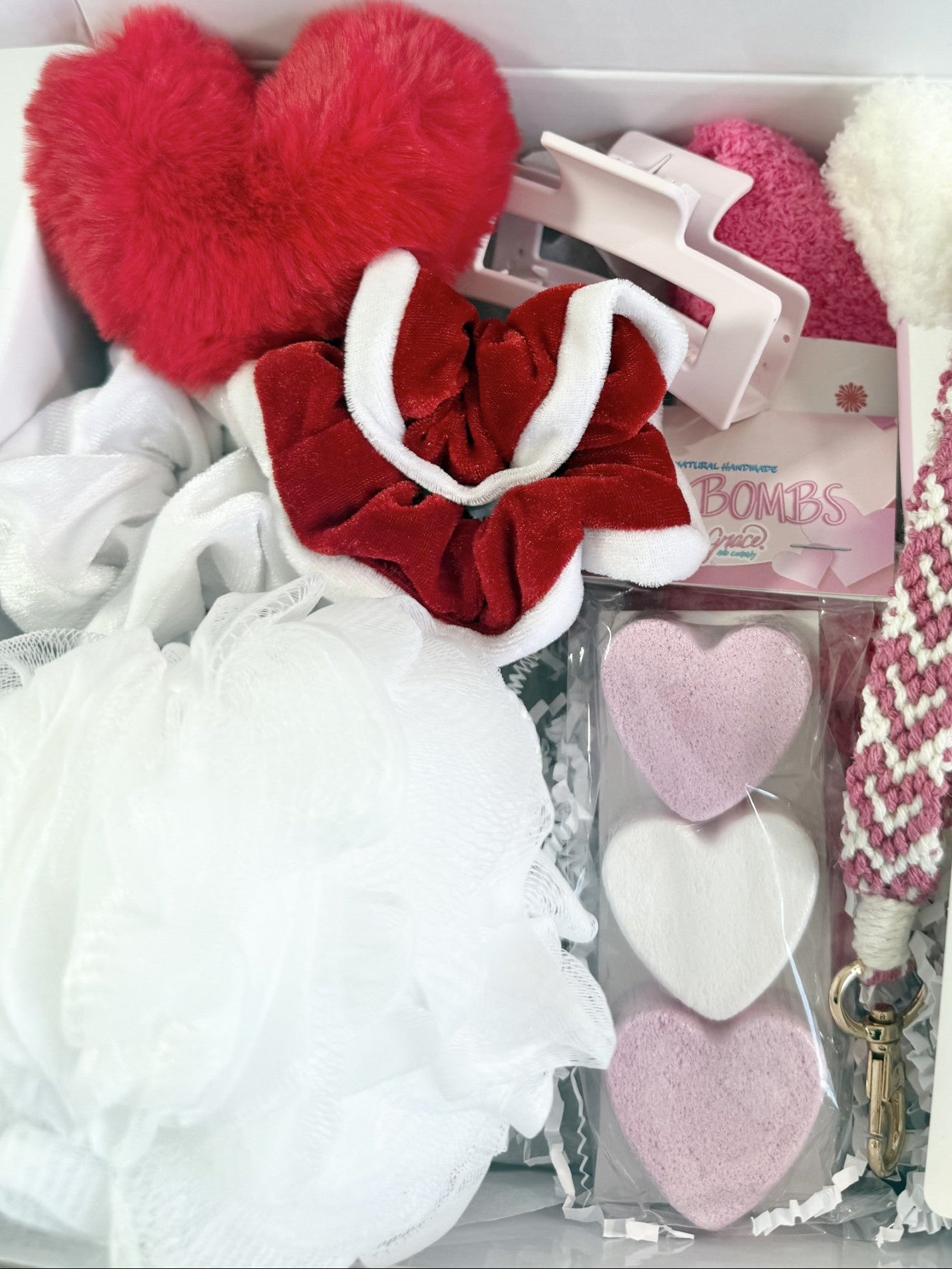 Red & White Heart Spa Gift Box