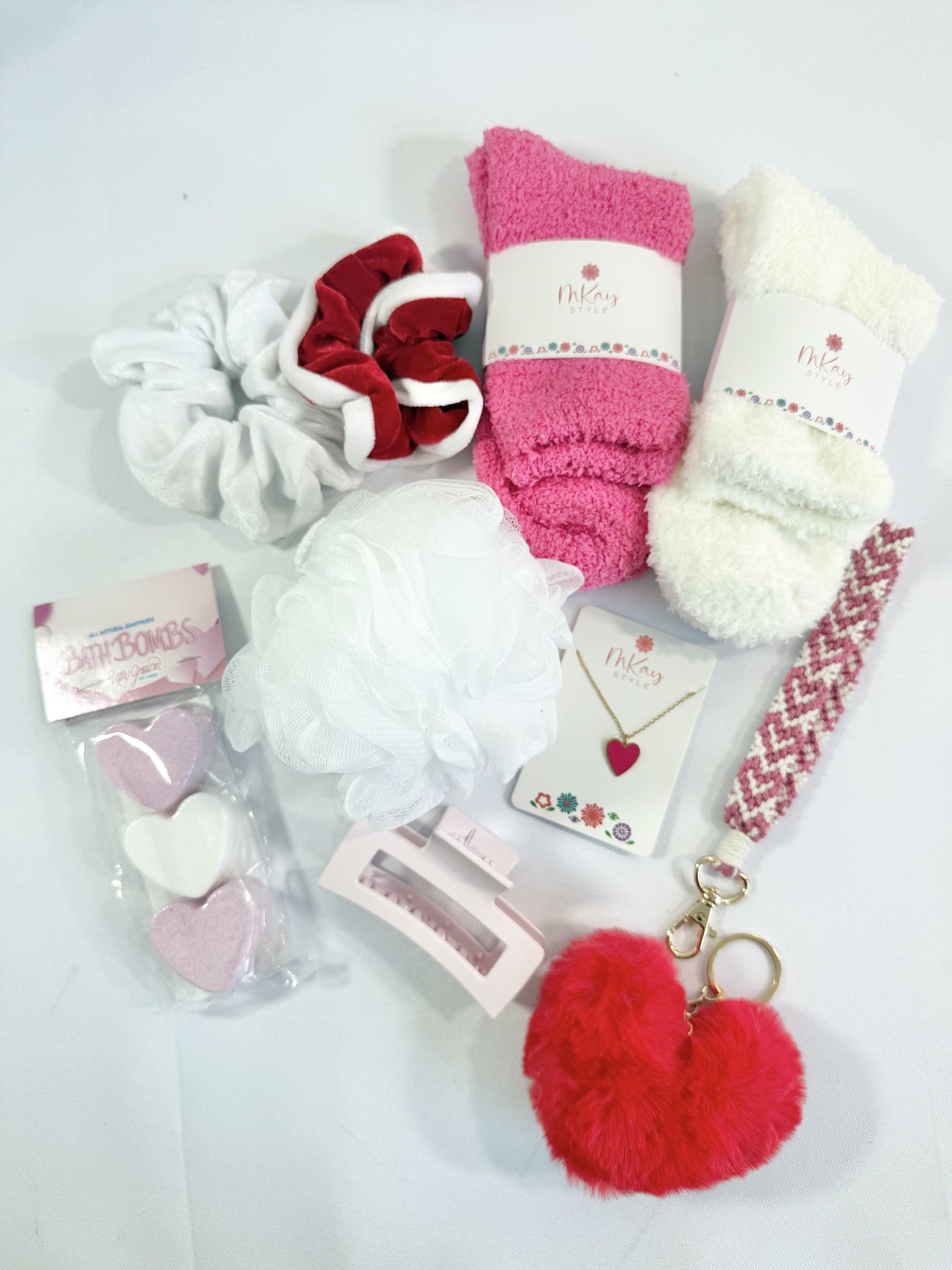 Red & White Heart Spa Gift Box