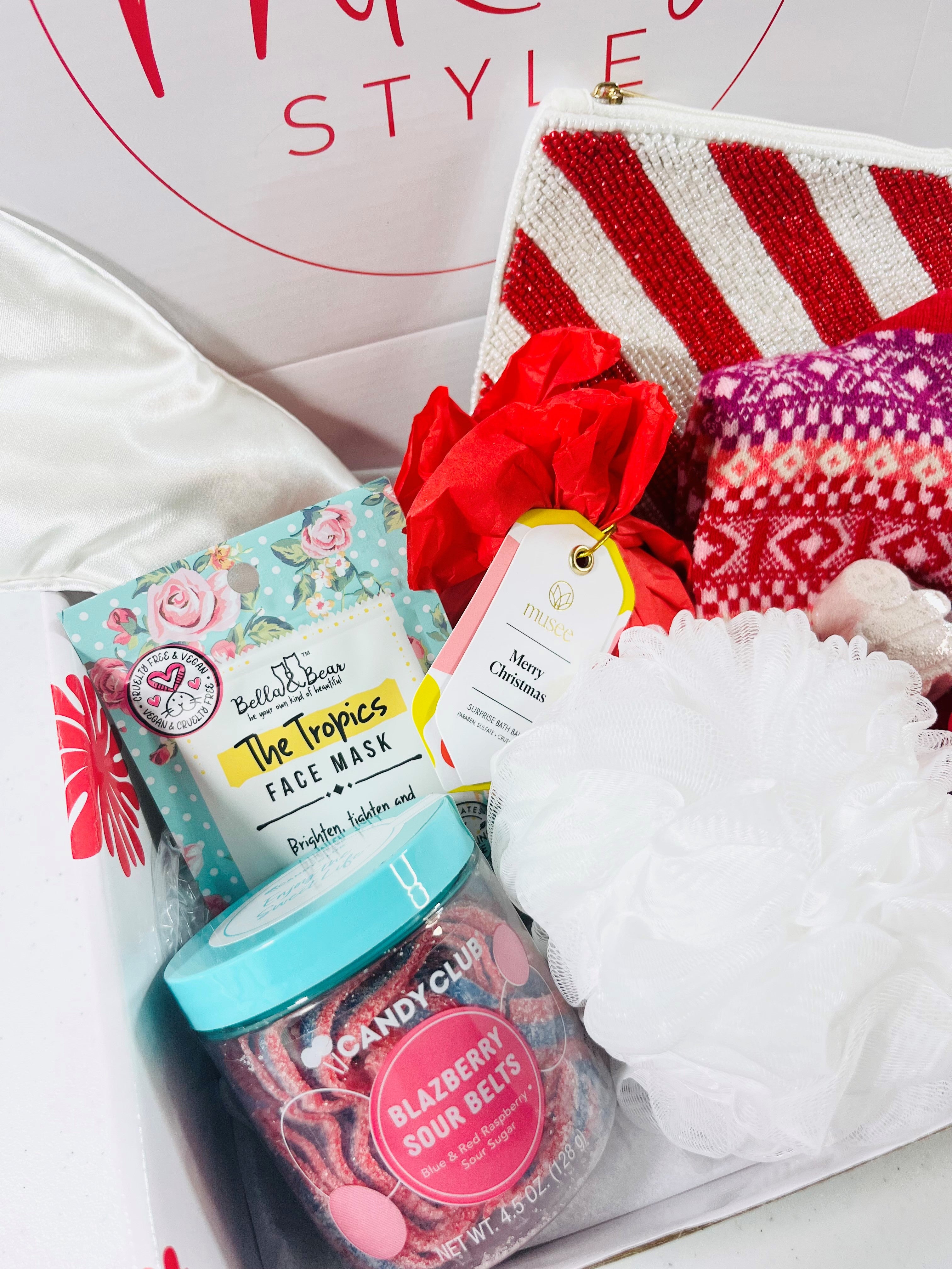 Red & White Holiday Fun Gift Box