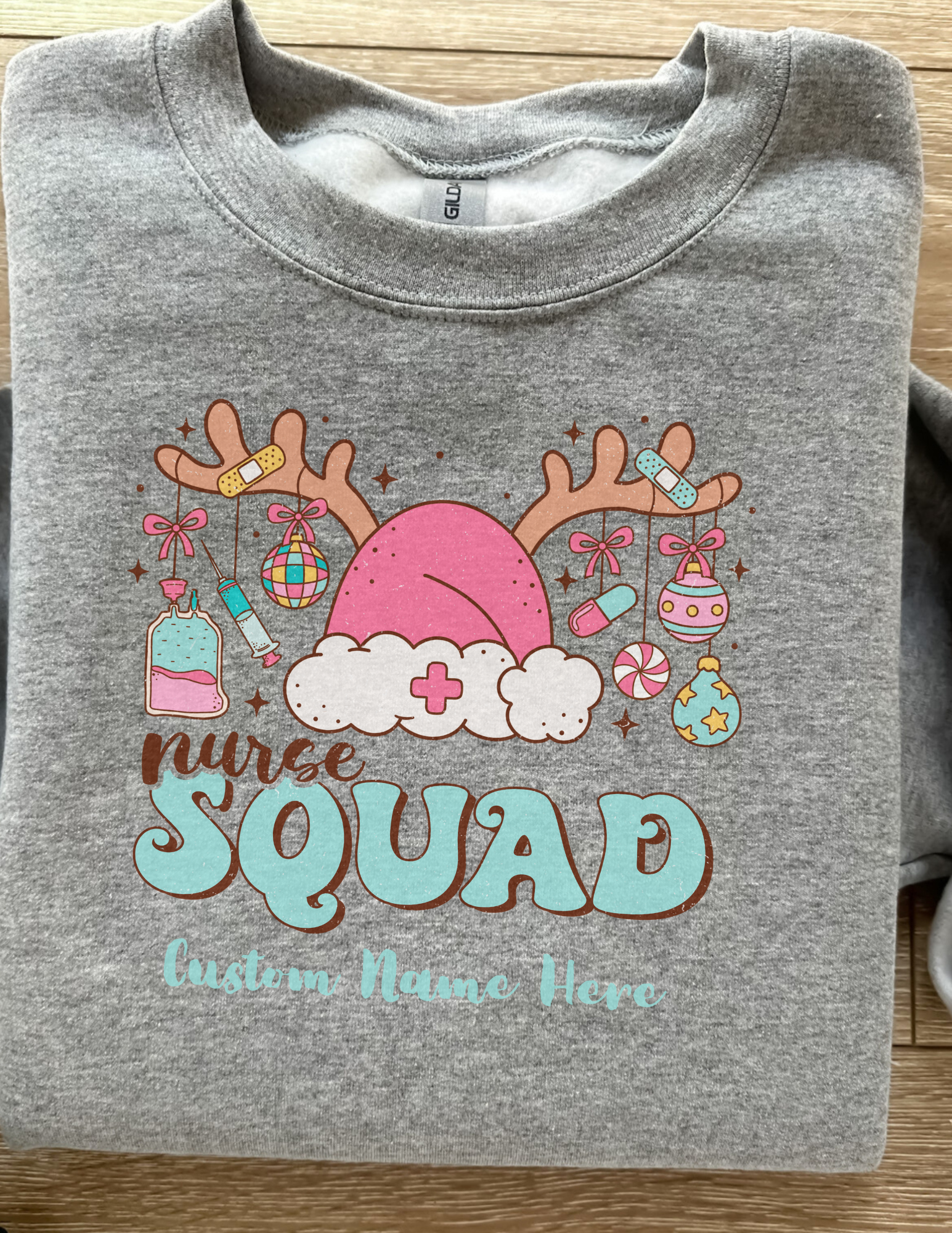 Personalized Holiday Nurse Squad Sweatshirt