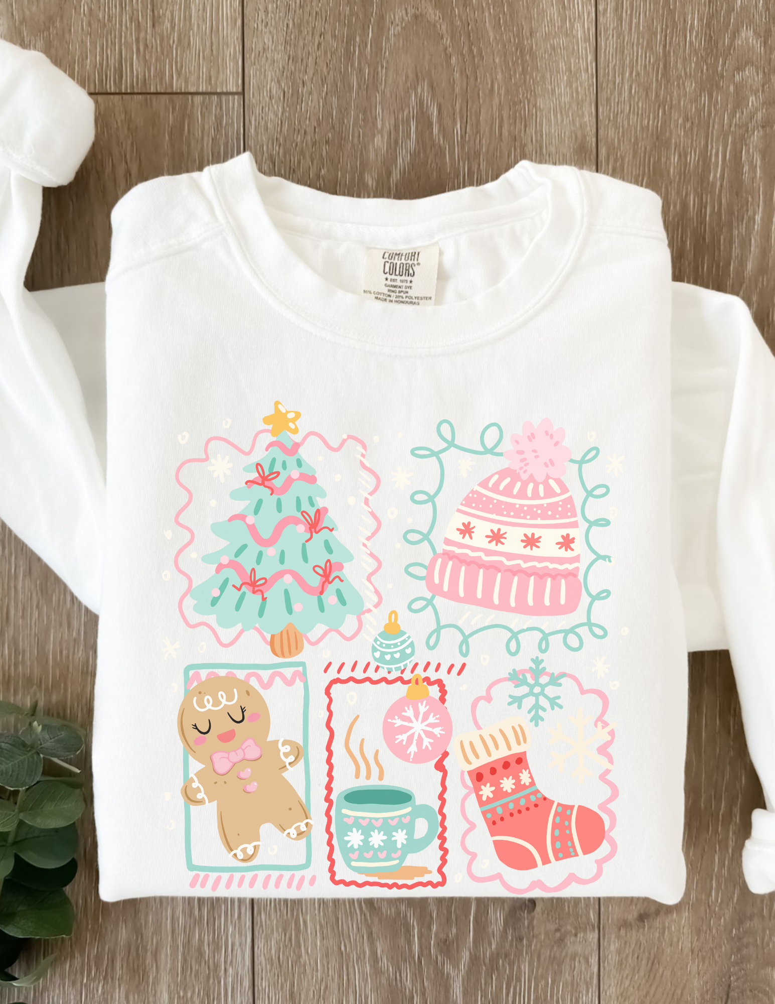 Cute Holiday Stamp Crewneck For Women