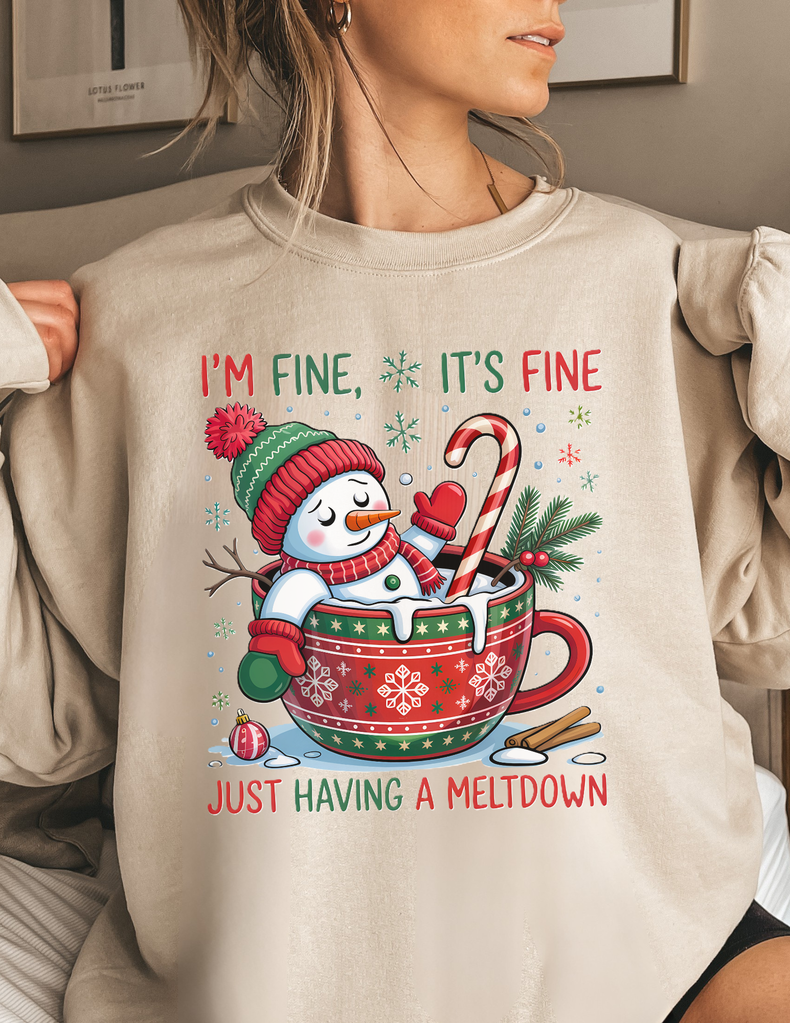 Funny Snowman Holiday Meltdown Shirt for Women