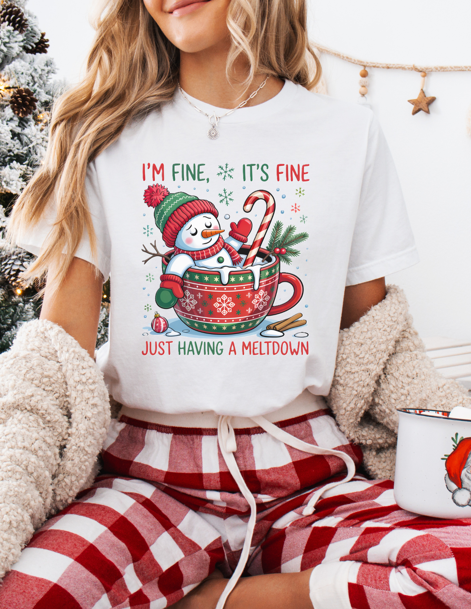 Funny Snowman Holiday Meltdown Shirt for Women
