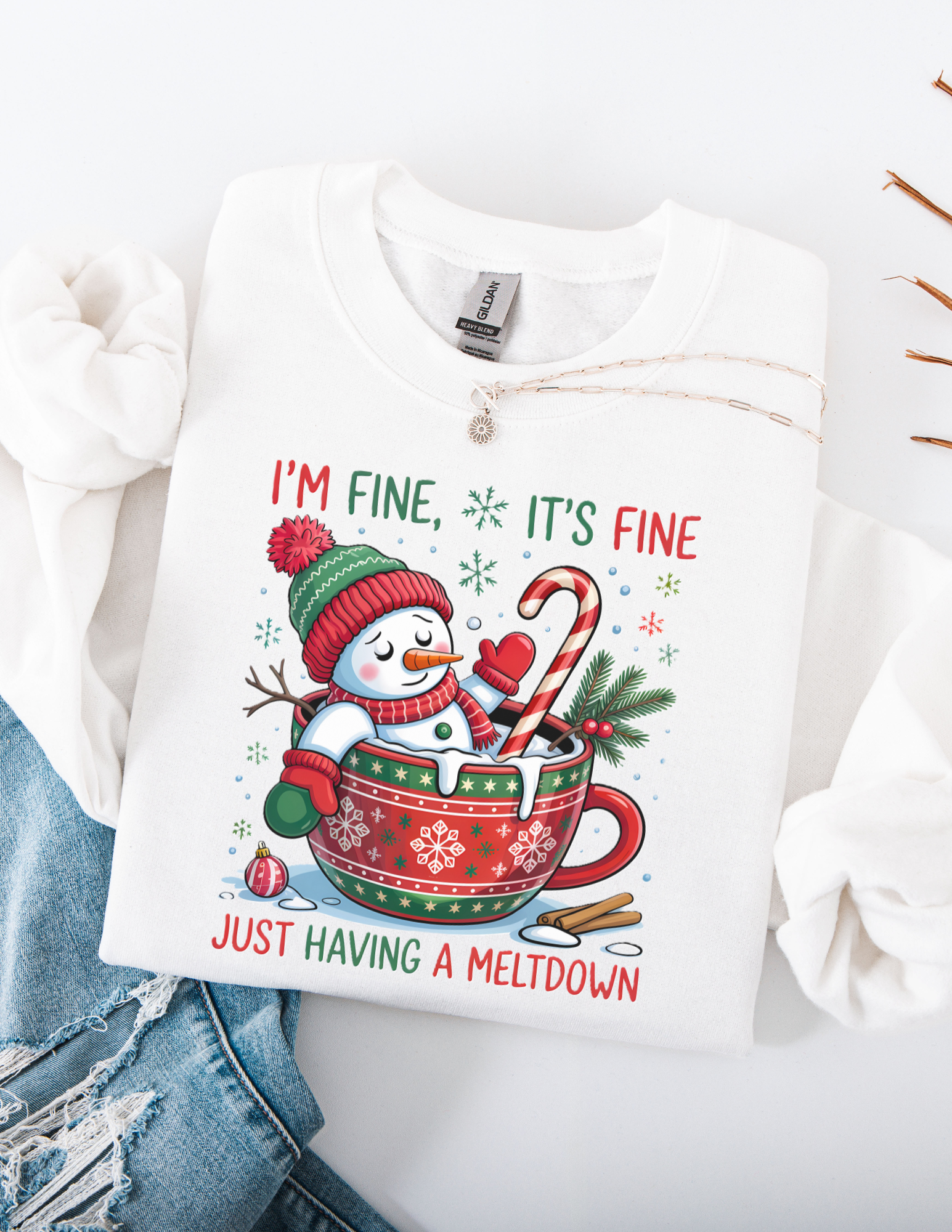 Funny Snowman Holiday Meltdown Shirt for Women