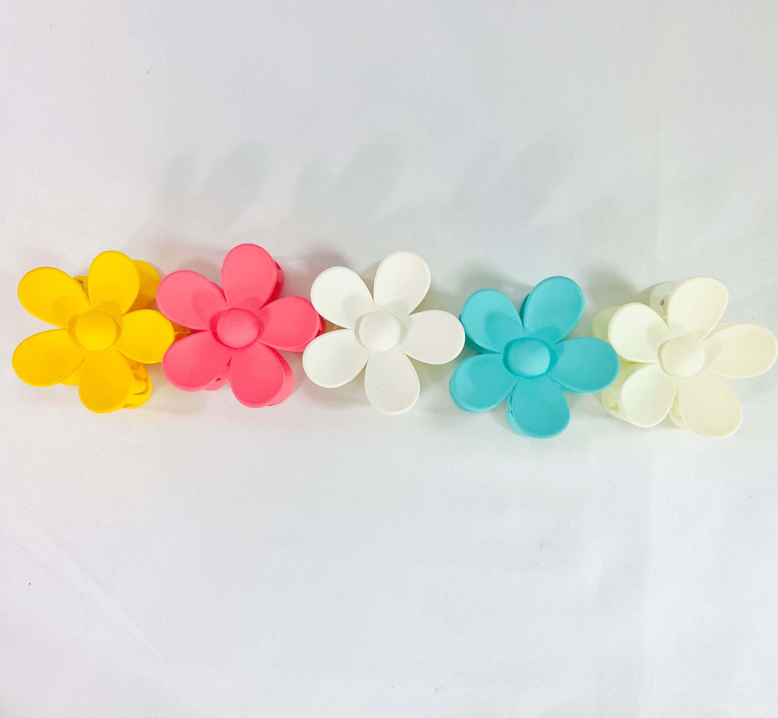 Large Flower Hair Claw Clips