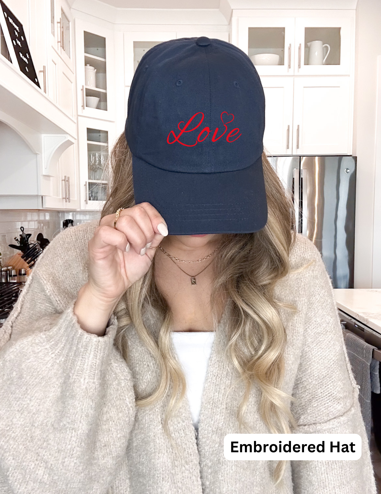 Embroidered Love Hat