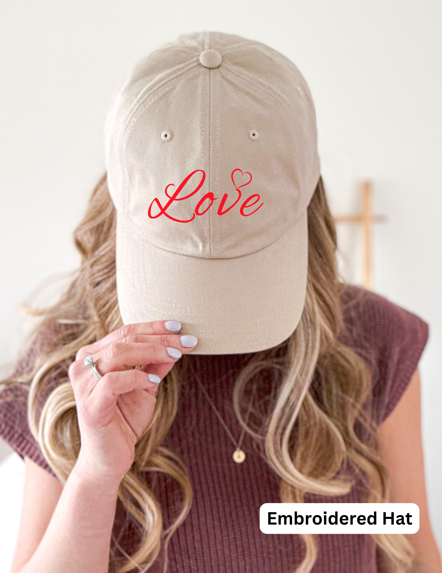 Embroidered Love Hat