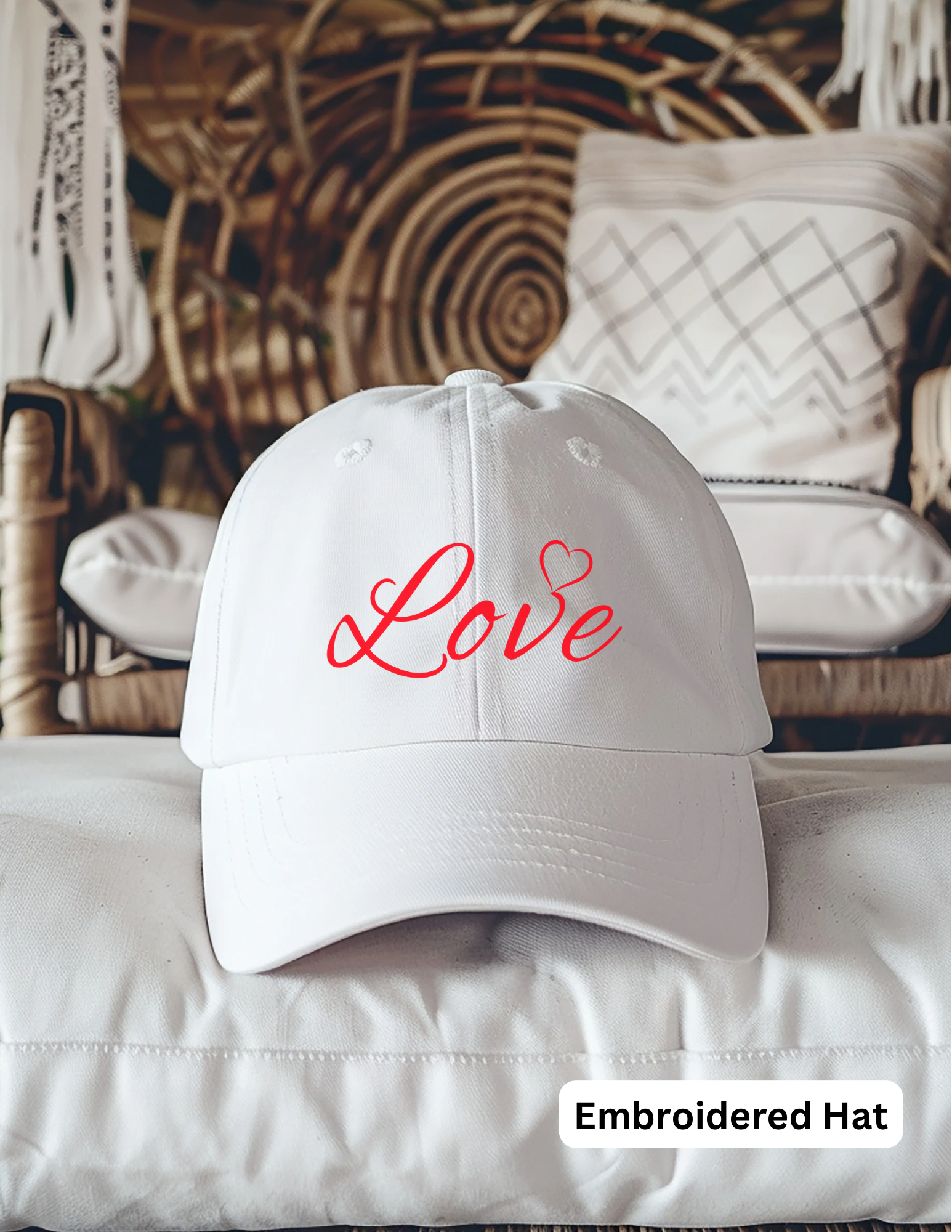 Embroidered Love Hat