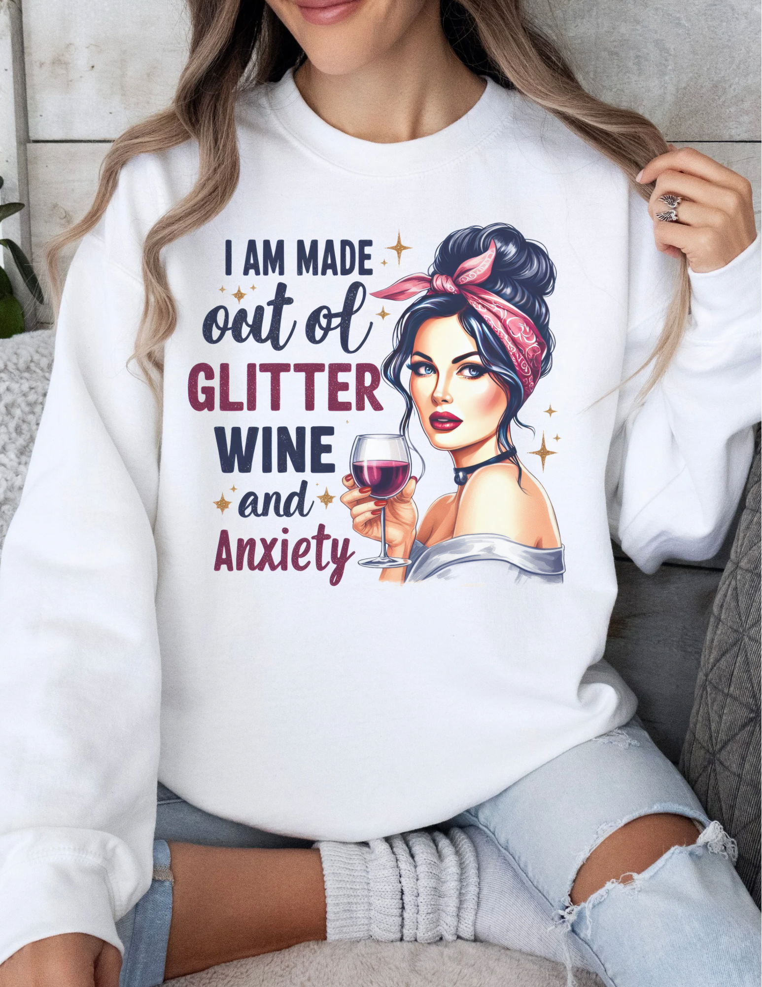 Wine And Anxiety Sweatshirt