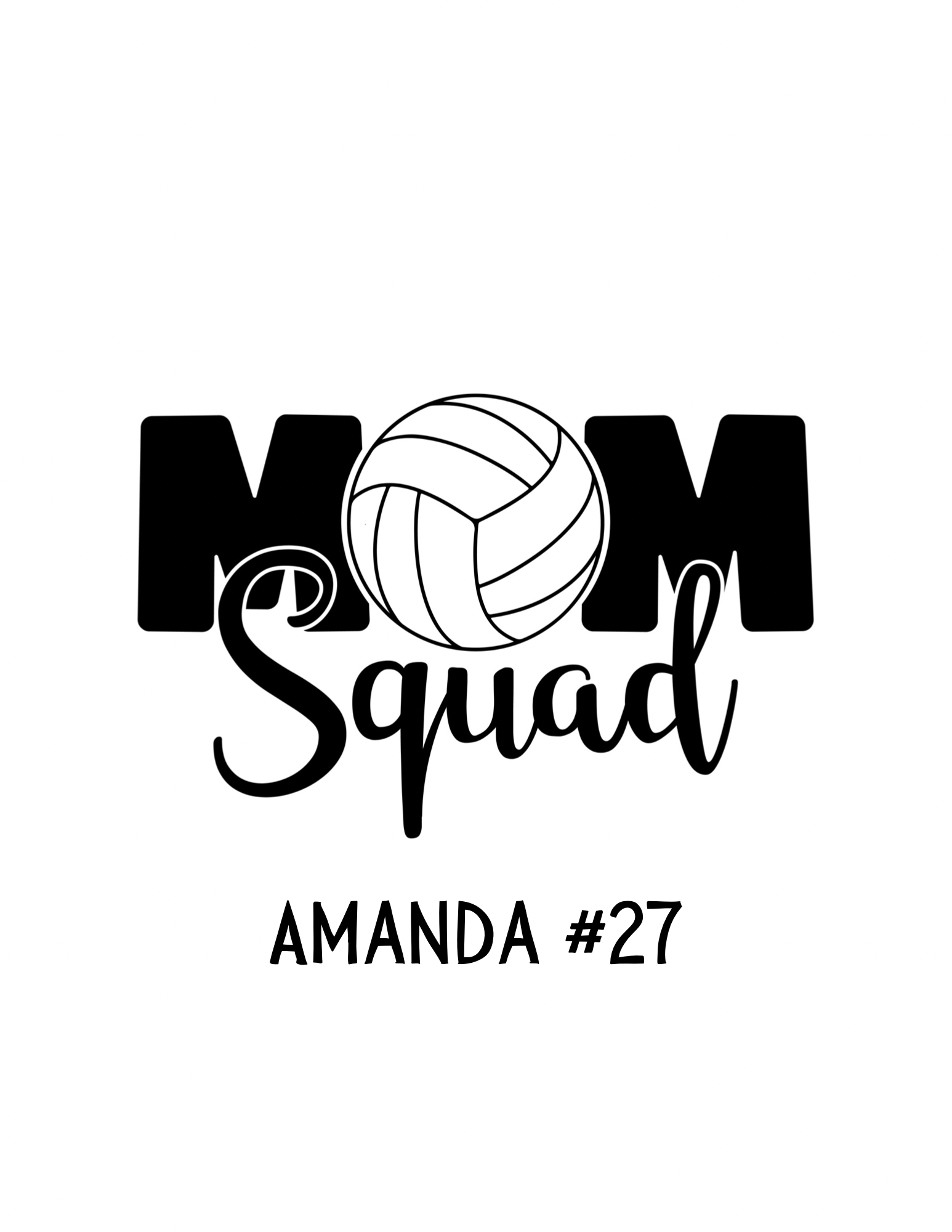 Volleyball Mom Hoodie- Personalization Option