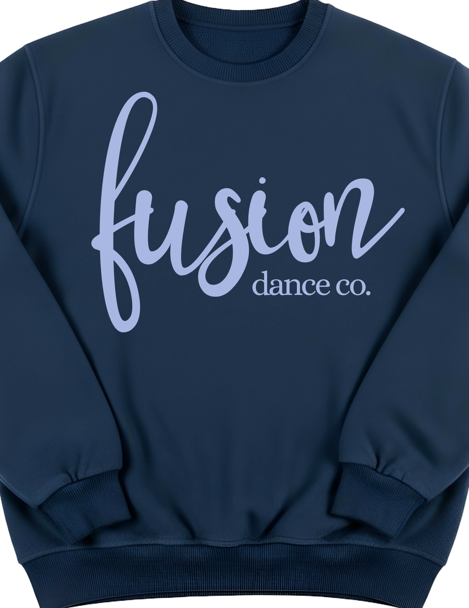 Custom Celebrity Light Blue Fusion Dance Co Crewneck