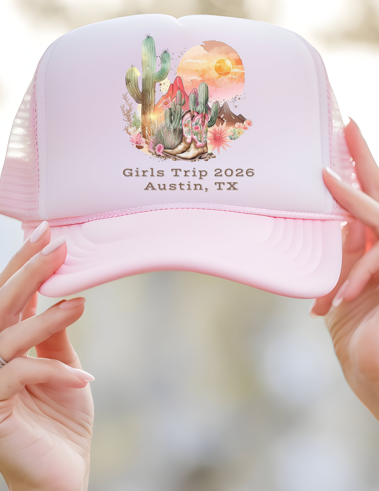 Custom Western Cowgirl Trucker Hat for Women