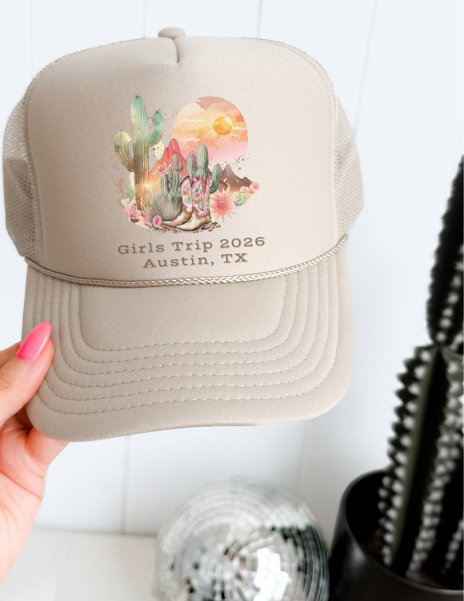 Custom Western Cowgirl Trucker Hat for Women