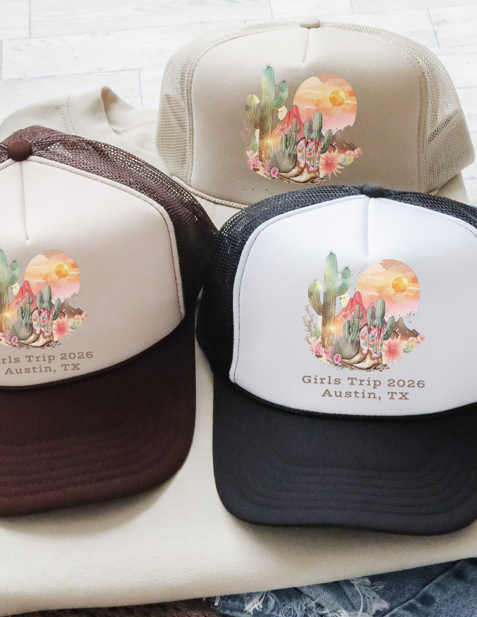 Custom Western Cowgirl Trucker Hat for Women