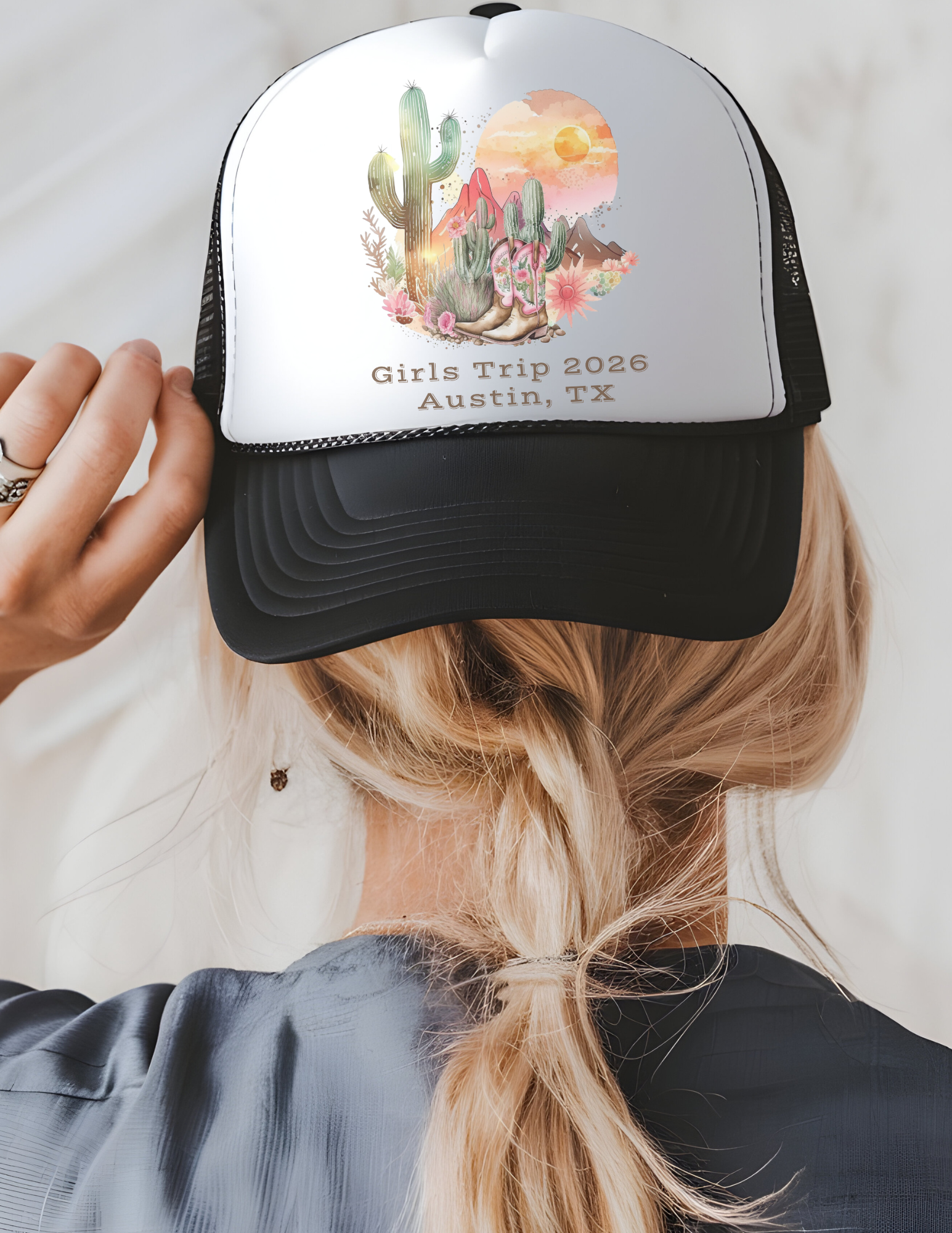 Custom Western Cowgirl Trucker Hat for Women