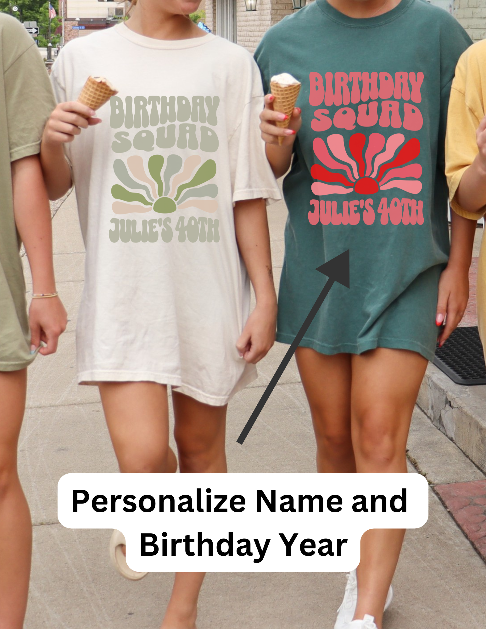 Customized Retro Birthday Squad Shirt