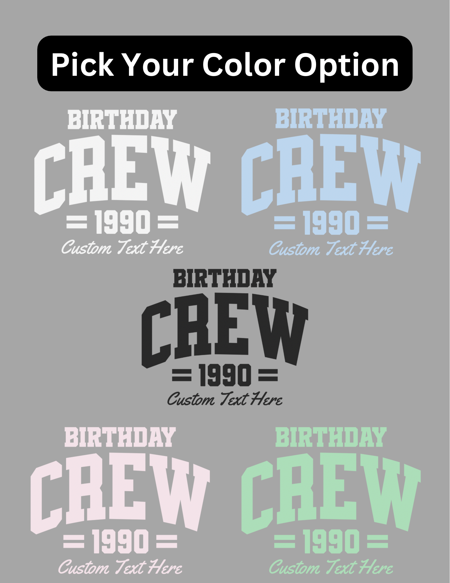 Personalized Birthday Crew Shirt