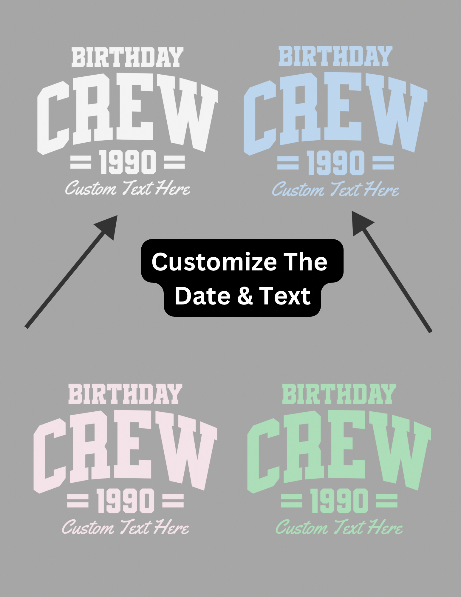 Personalized Birthday Crew Shirt