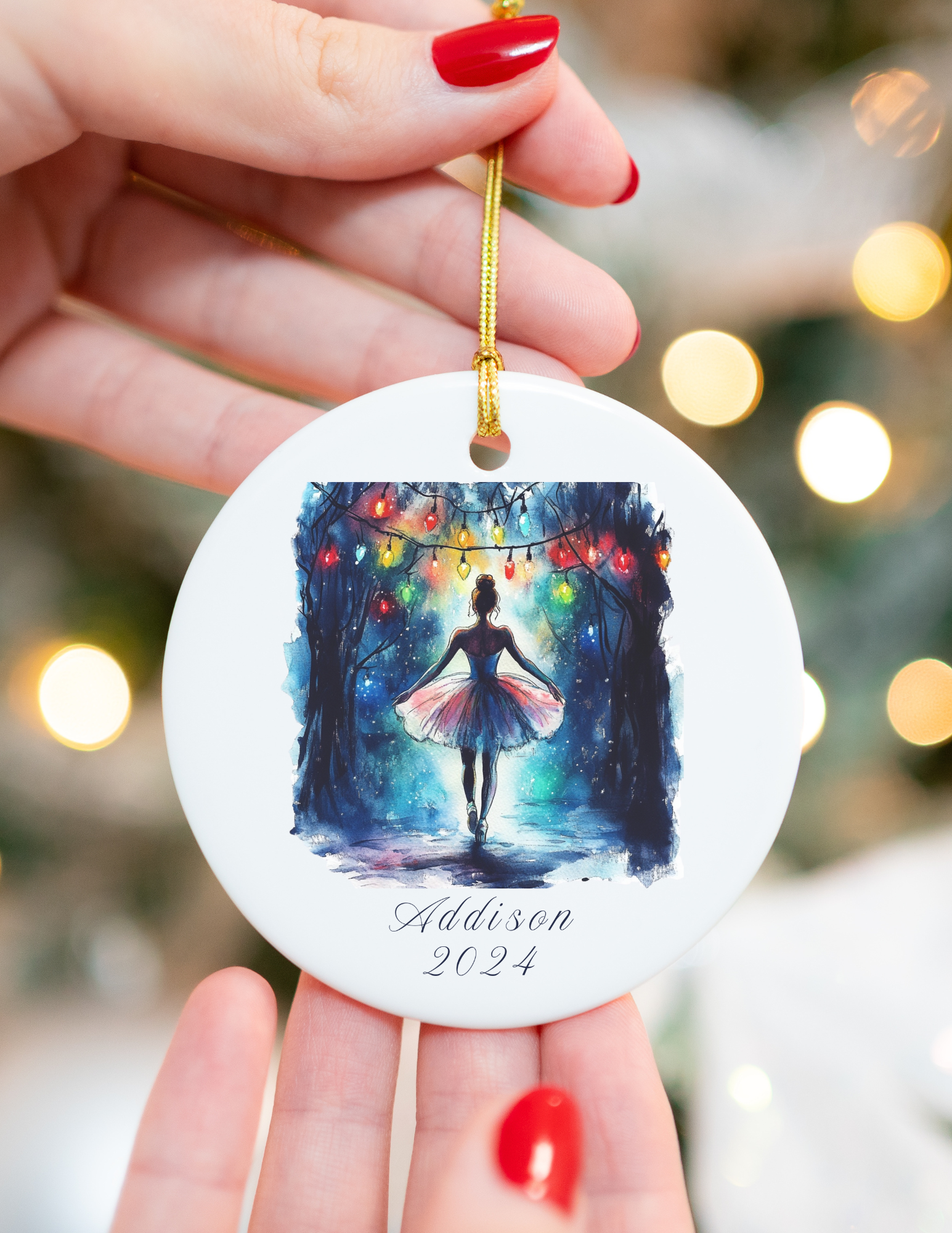 Personalized Dancer Christmas Ornament