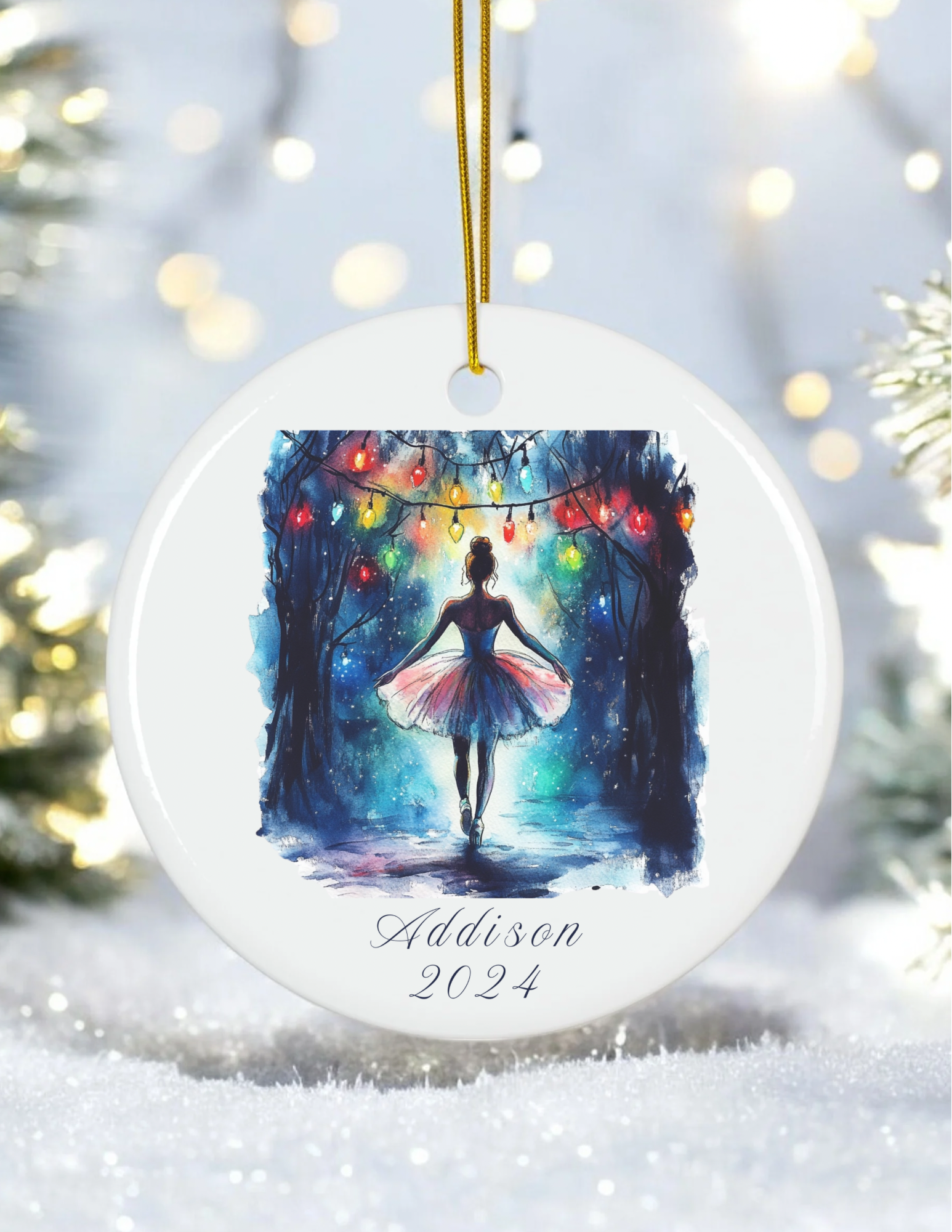 Personalized Dancer Christmas Ornament