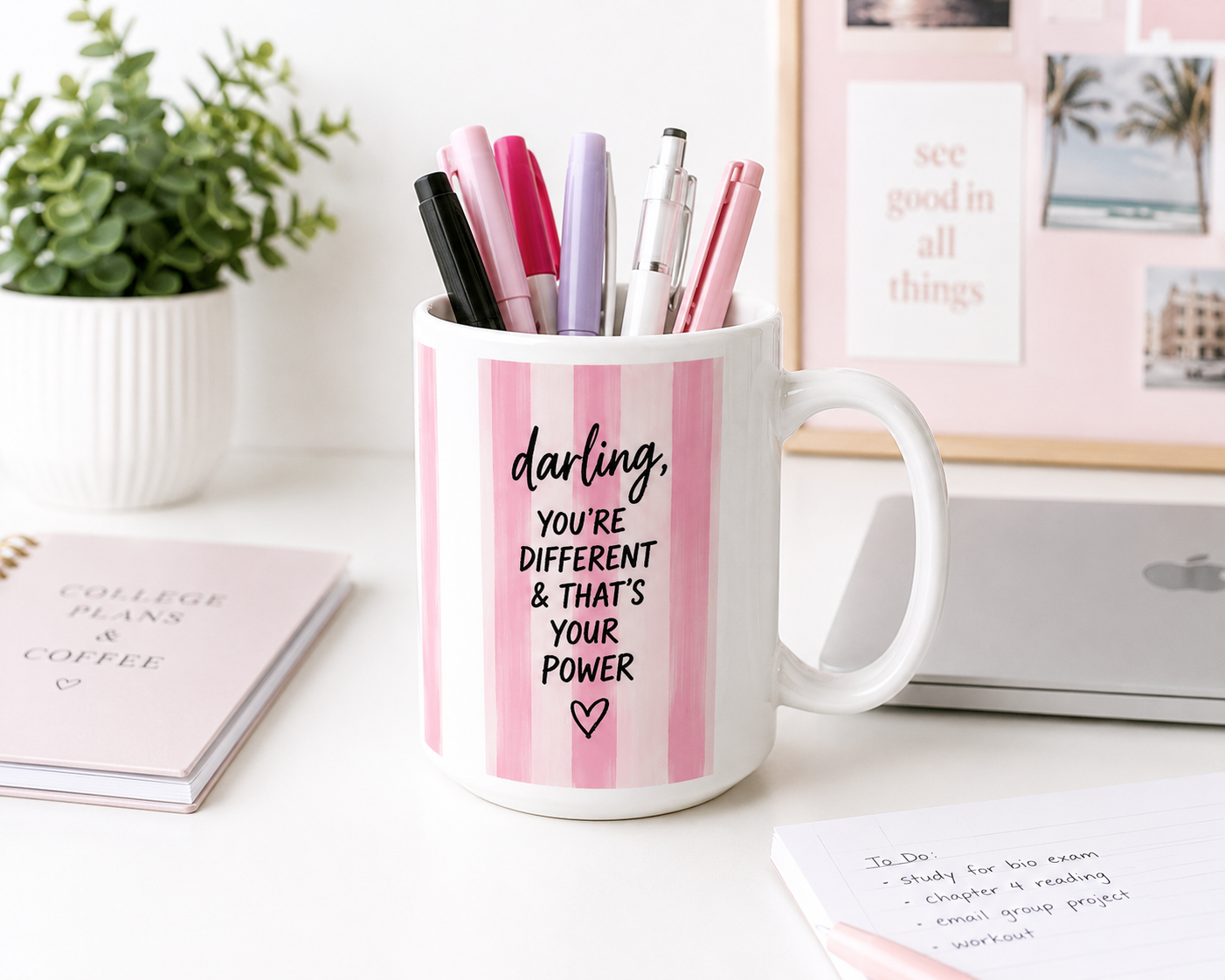 Darling You're Different & That's Your Power Inspirational Coffee Mug