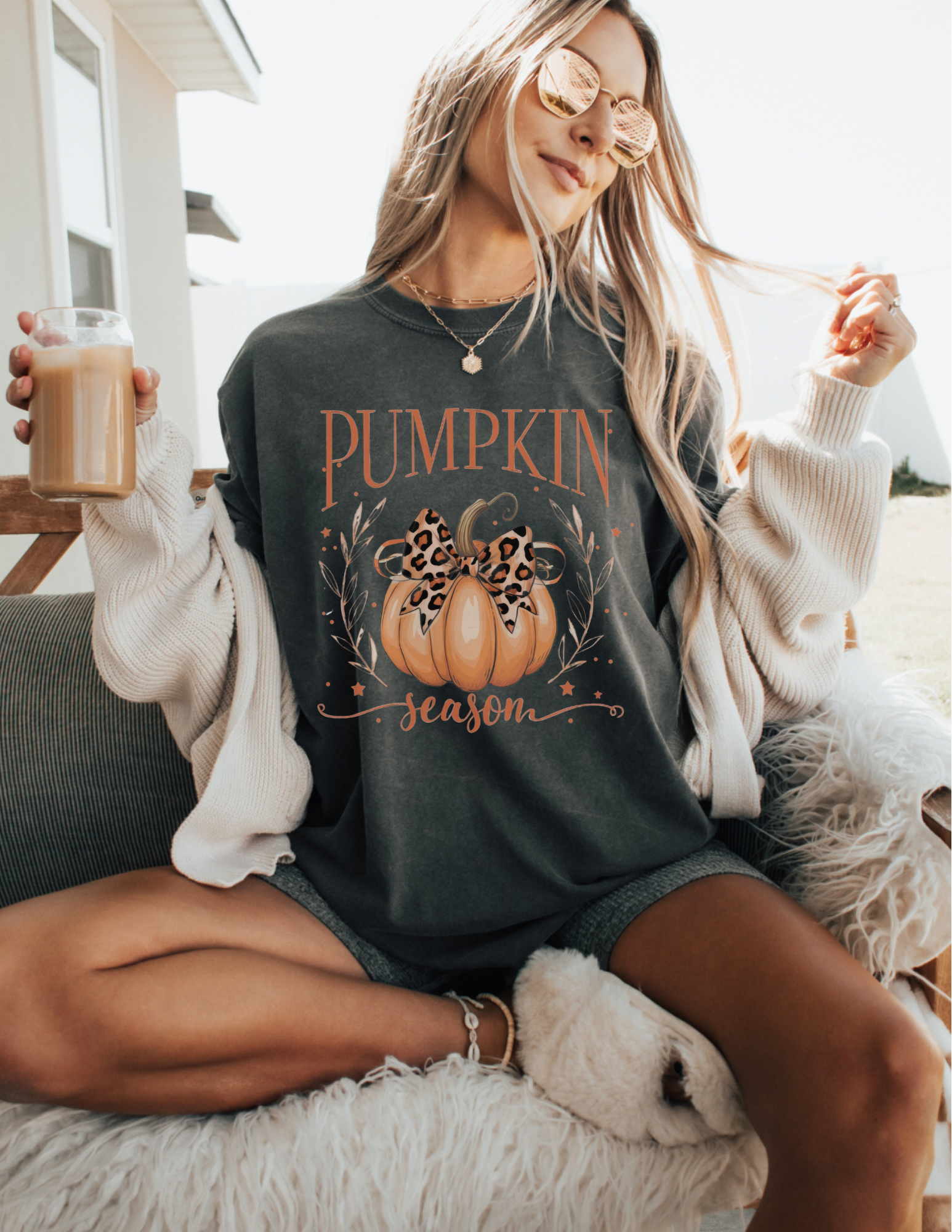 Pumpkin Season Coquette T-Shirt