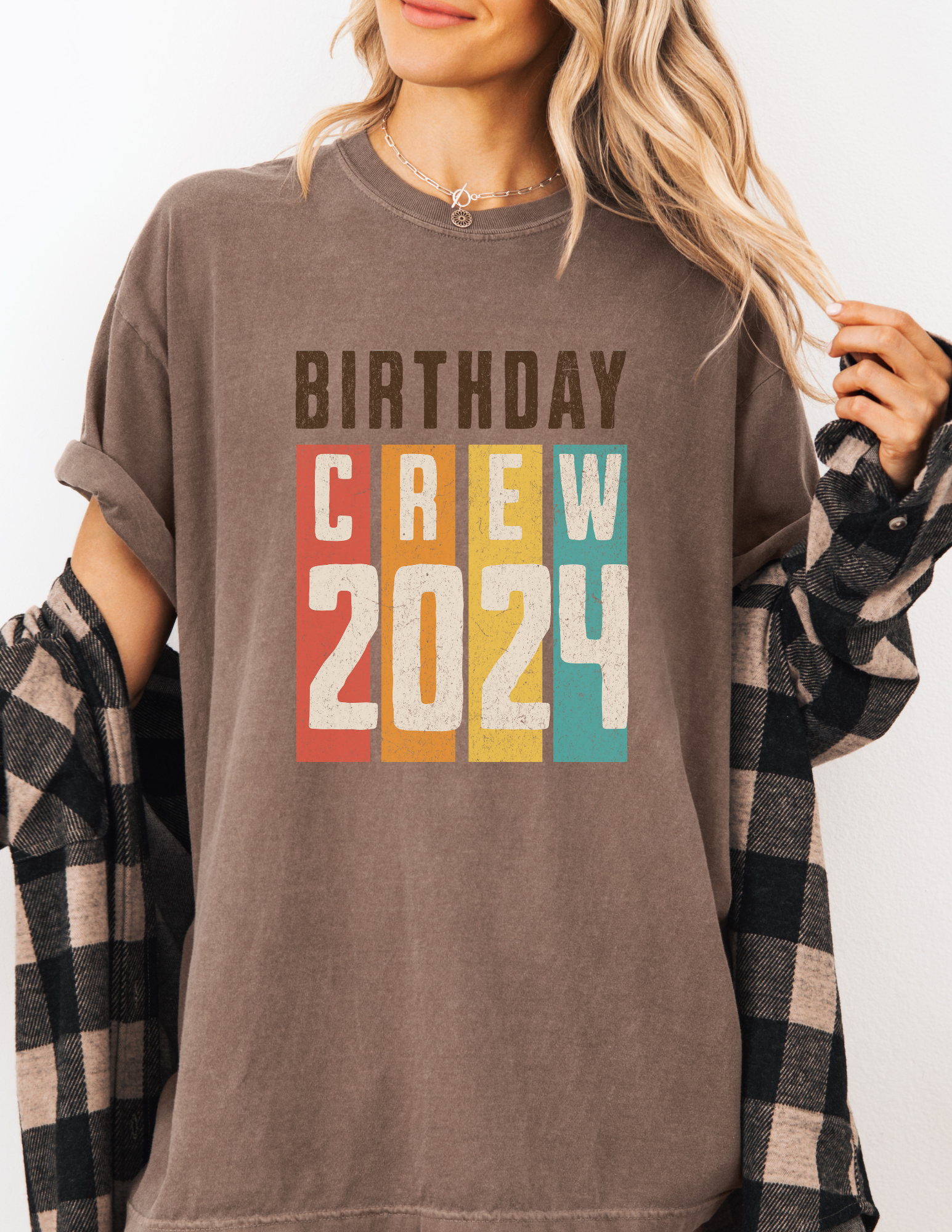 Personalized Retro Birthday Crew Shirt