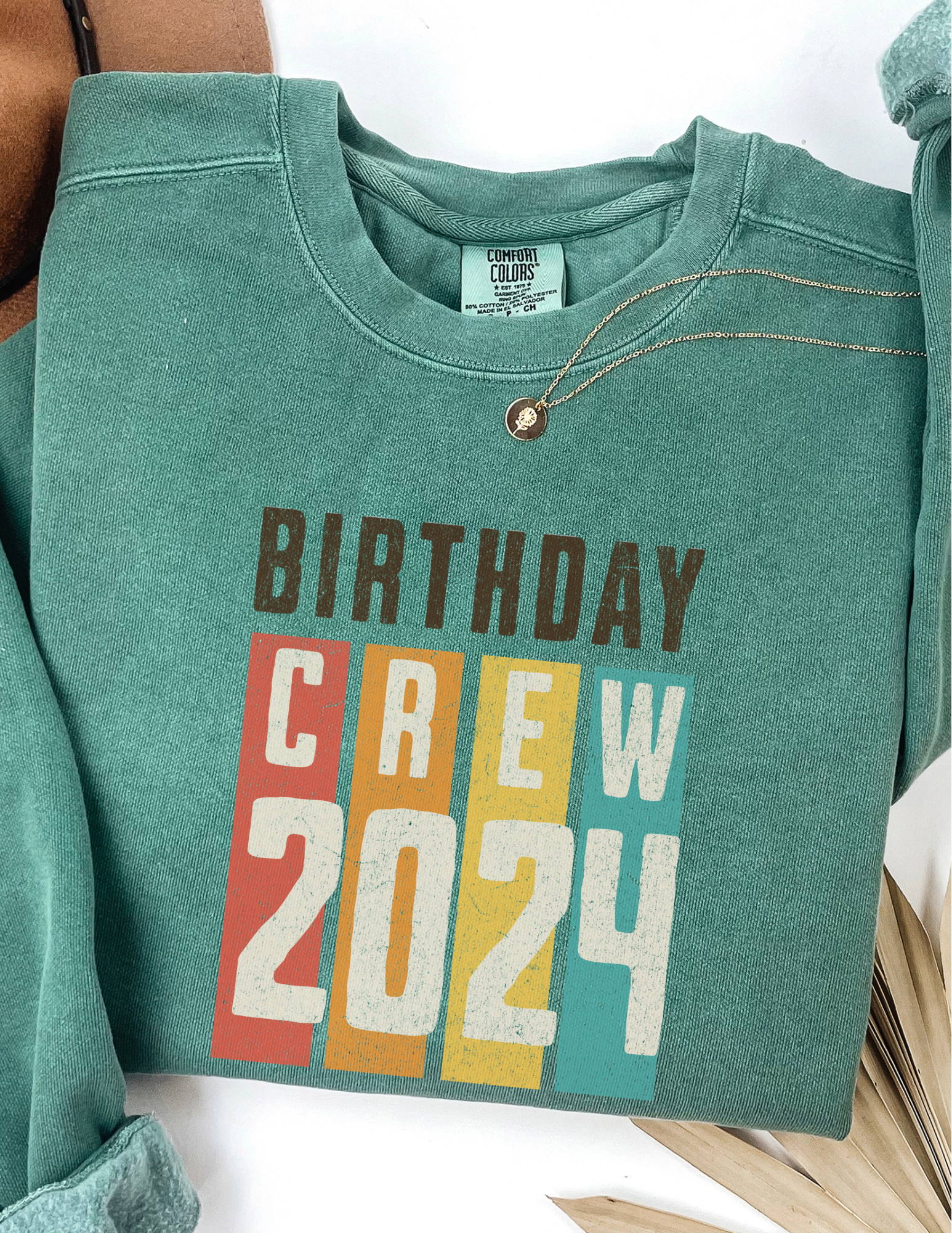 Personalized Retro Birthday Crew Shirt