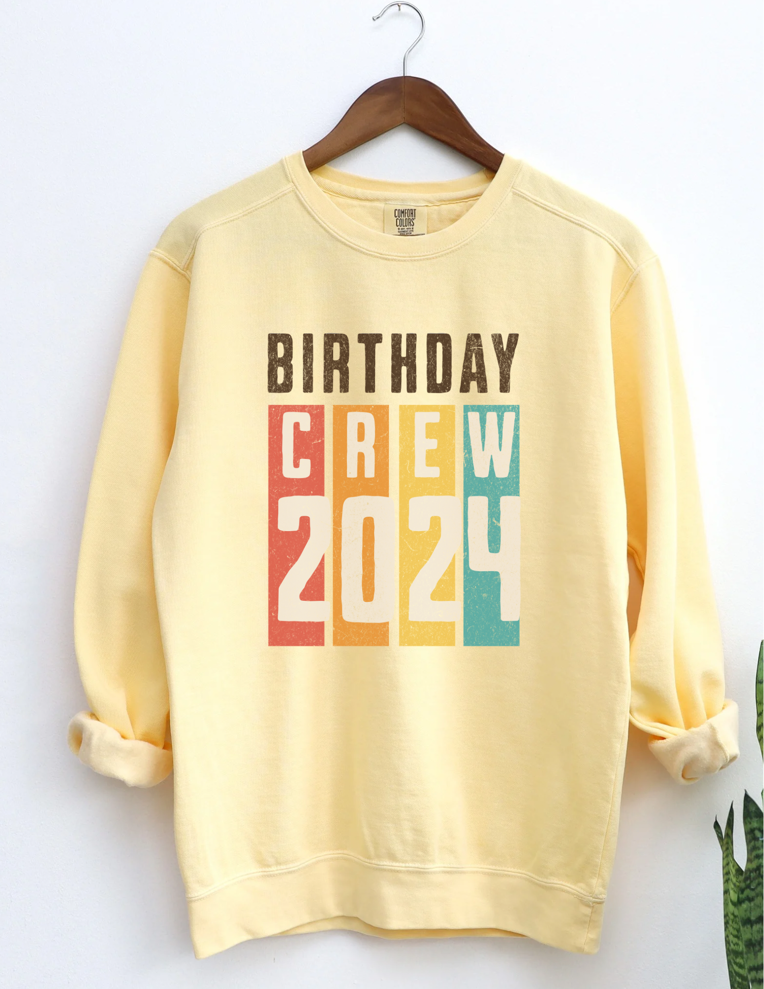 Personalized Retro Birthday Crew Shirt