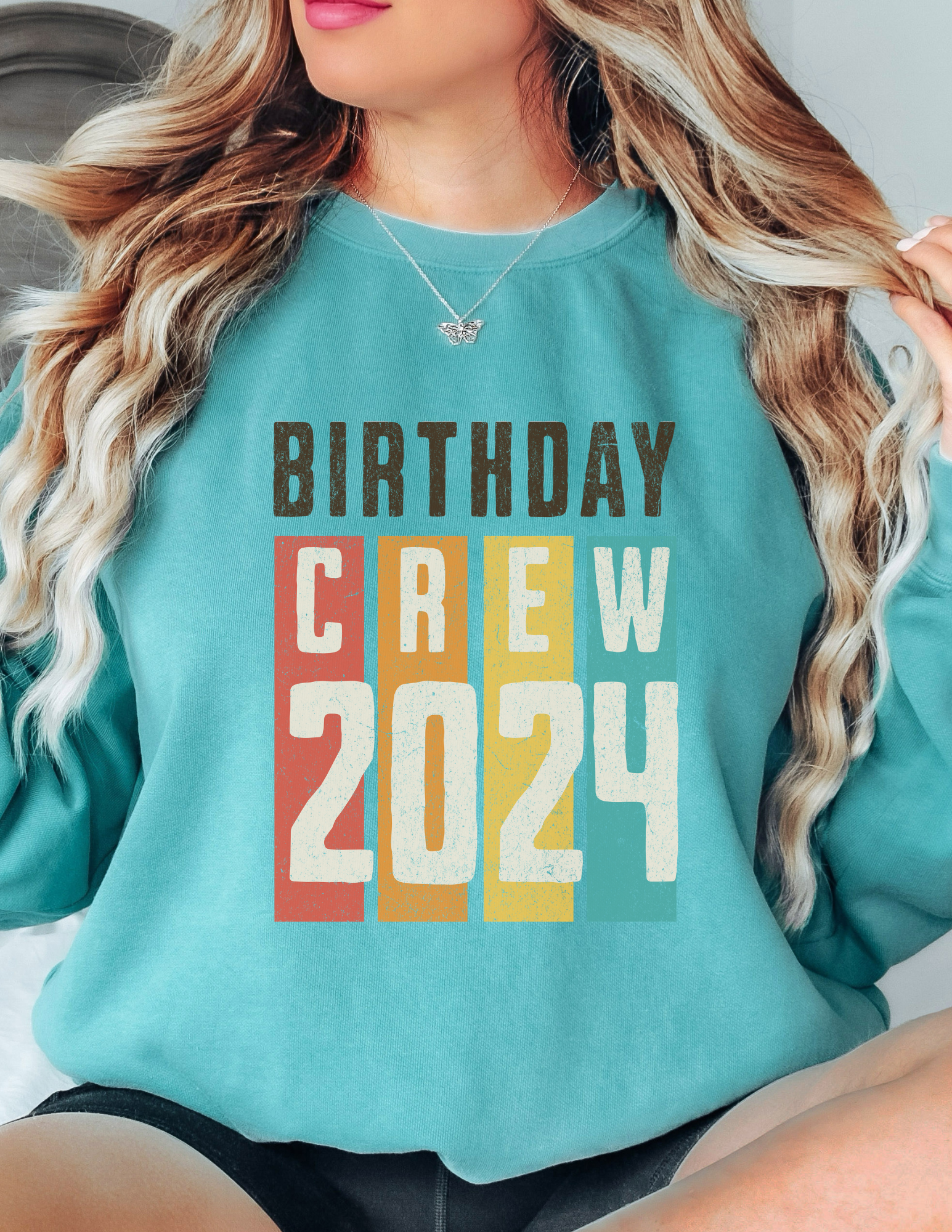 Personalized Retro Birthday Crew Shirt