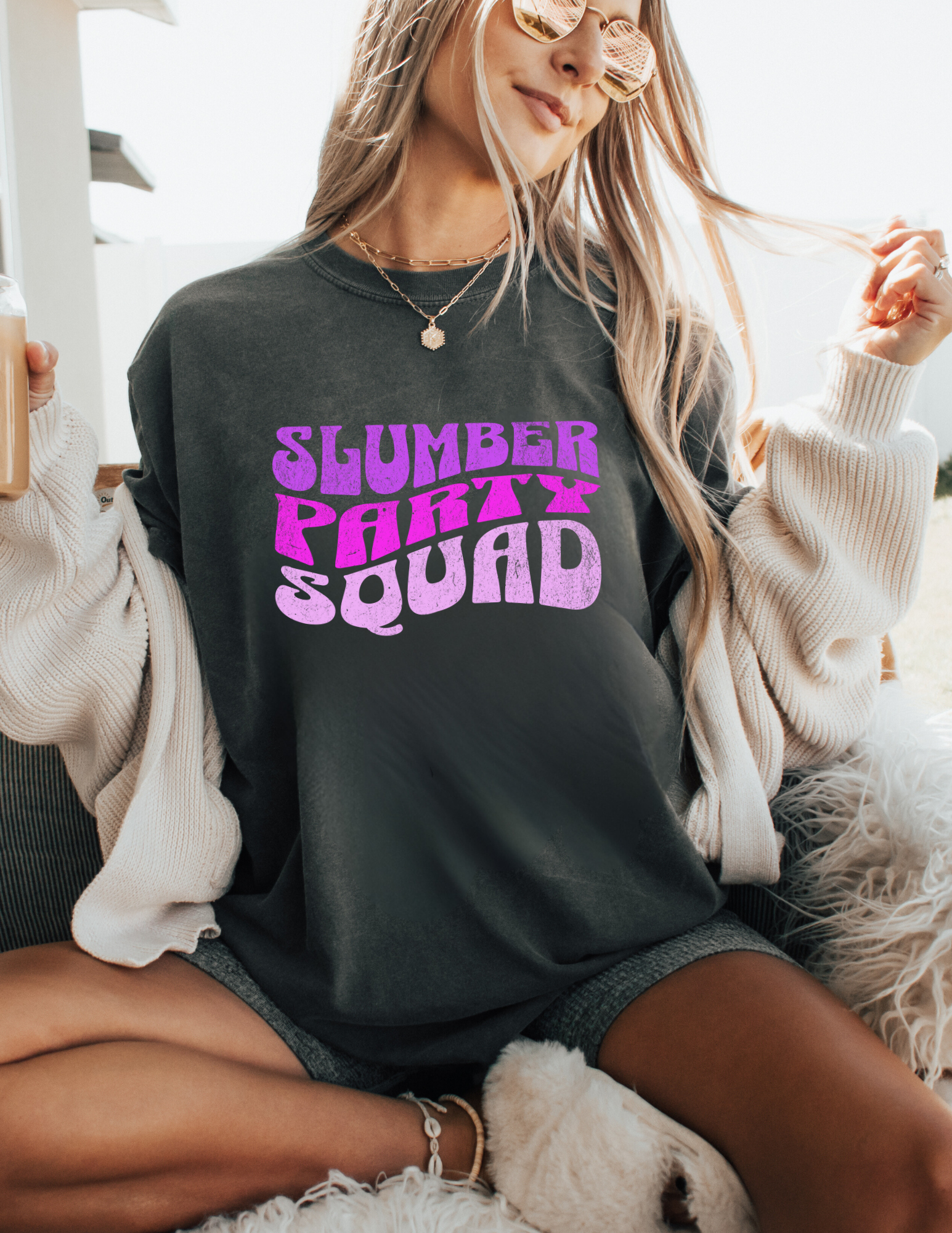 Slumber Party Squad Shirt- Comfort Colors Shirt