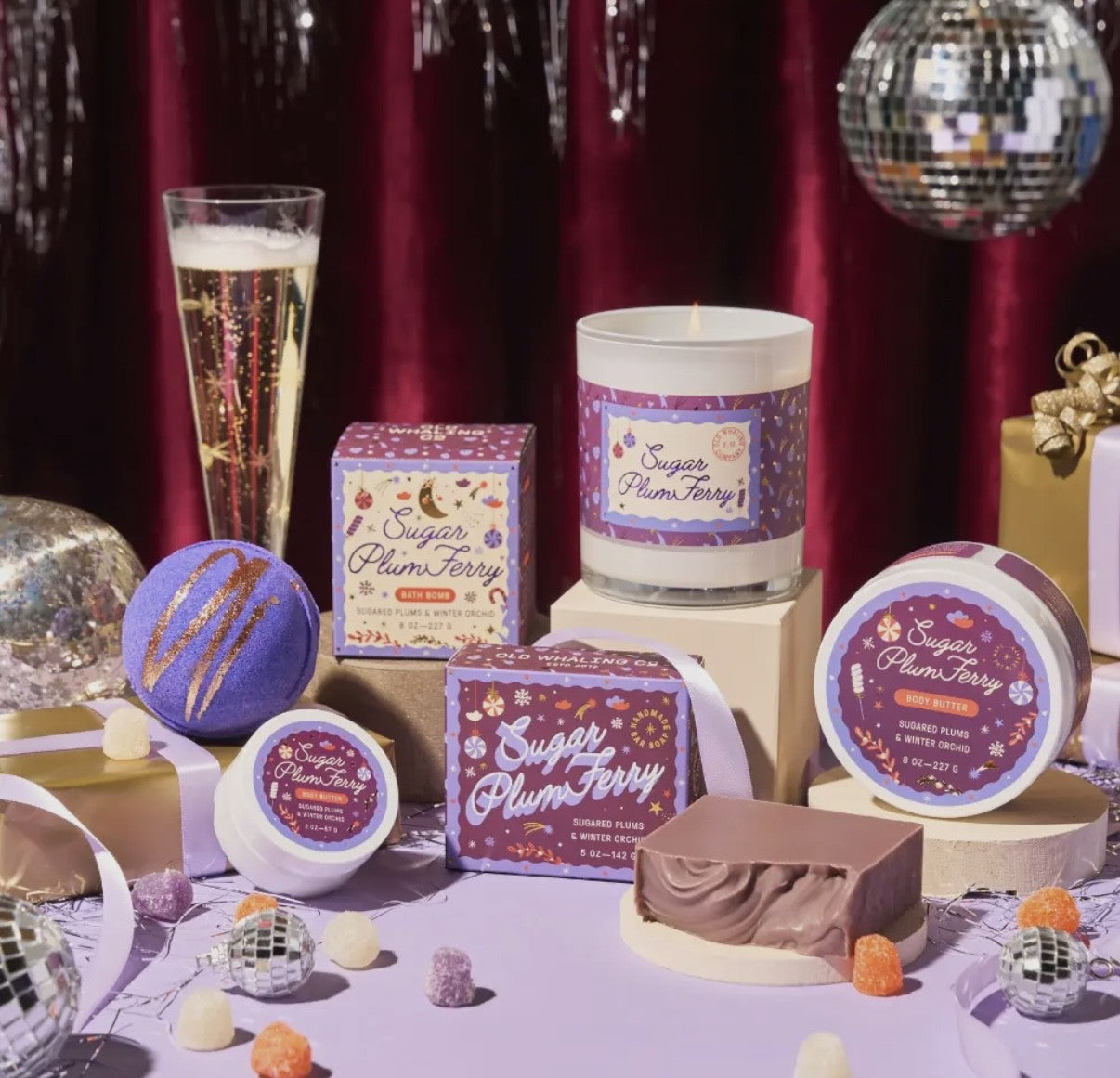 Holiday Winter Bath Bomb – Festive Christmas Spa Gift