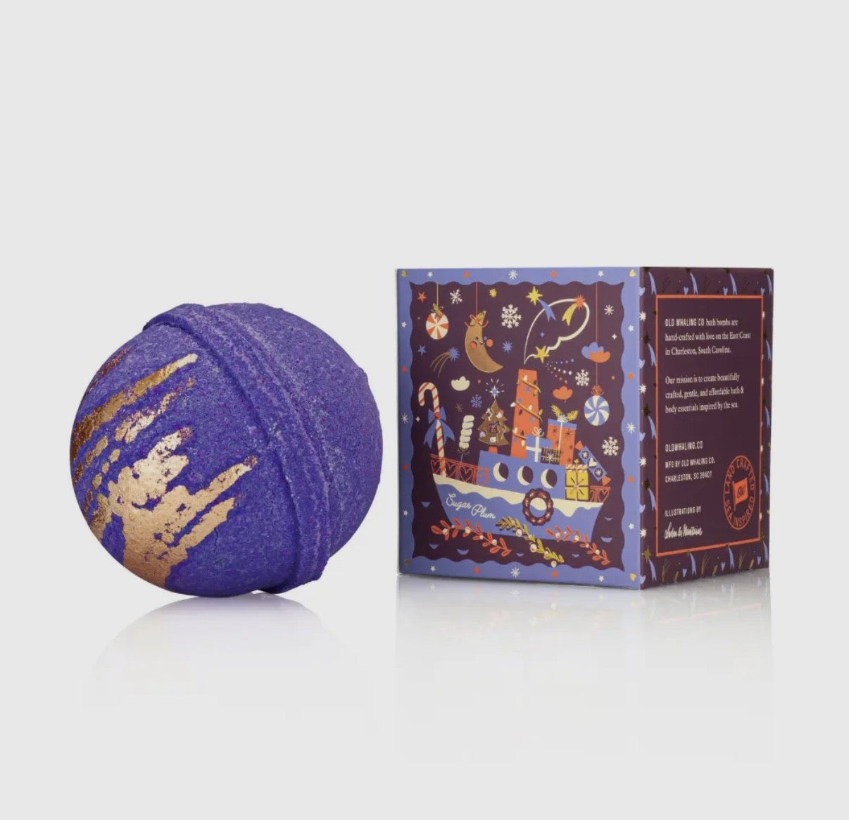 Holiday Winter Bath Bomb – Festive Christmas Spa Gift