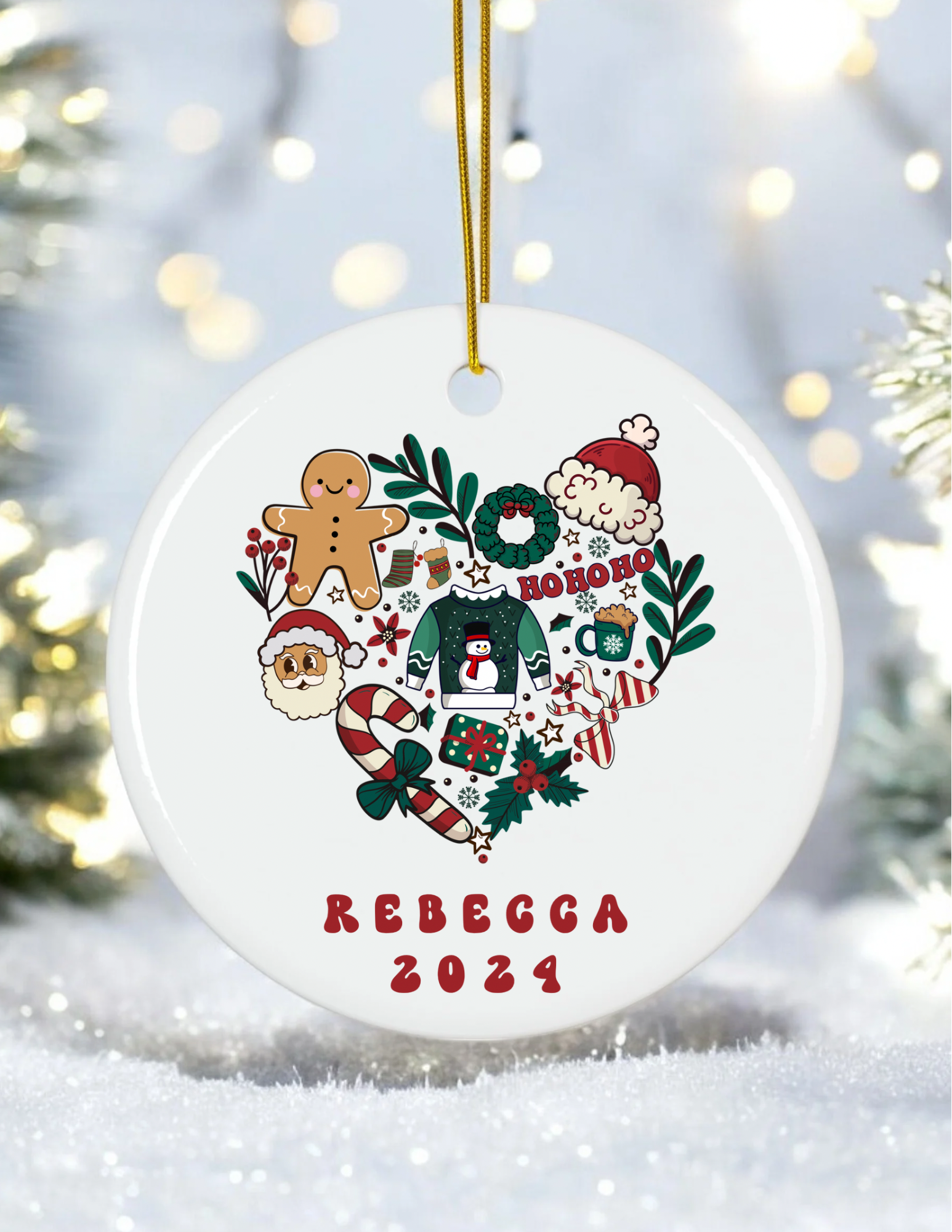 Personalized Teen Christmas Ornament