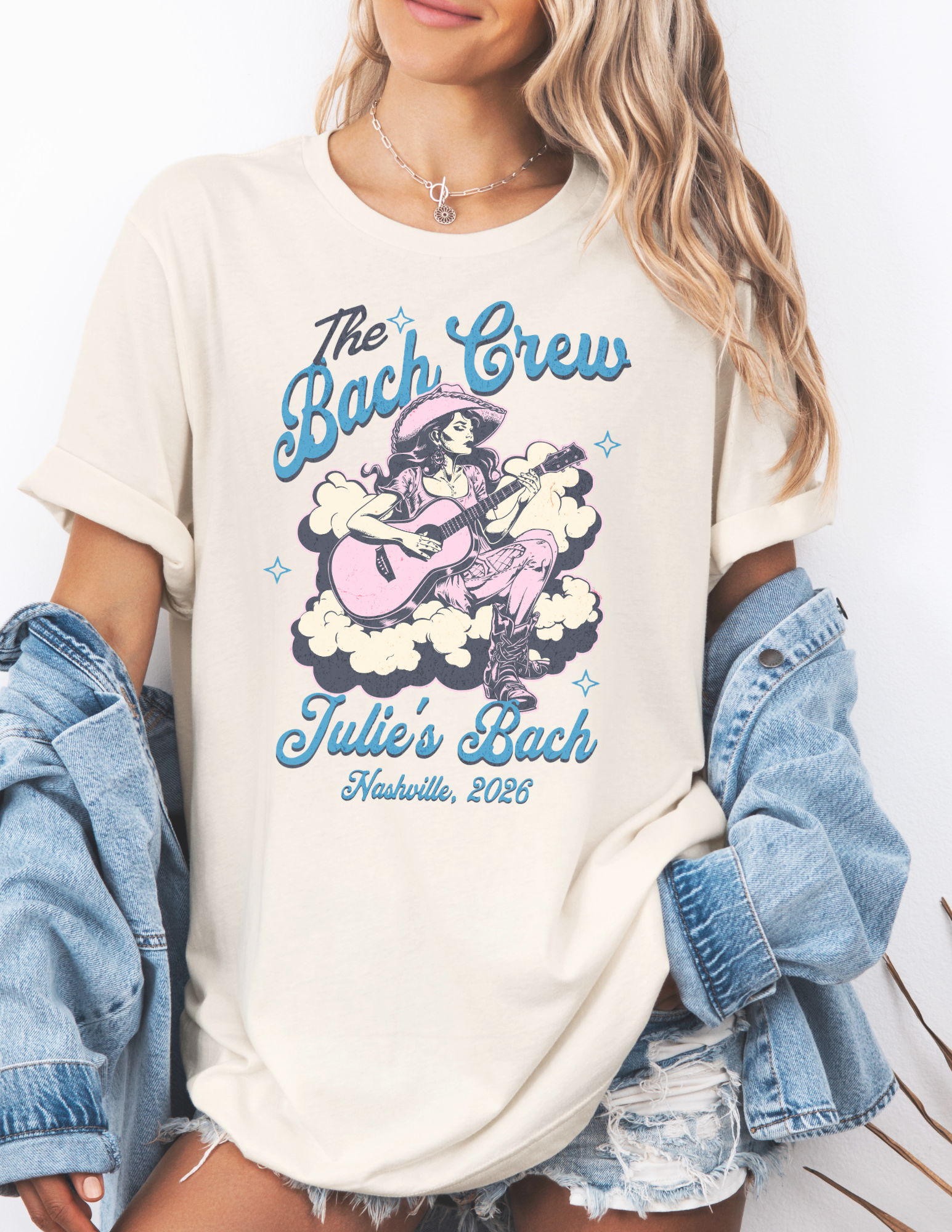 Custom Vintage Cowgirl Bachelorette Party Shirt