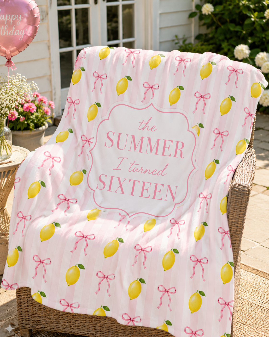 The Summer I Turned Sixteen Blanket | Personalized Sweet 16 Gift