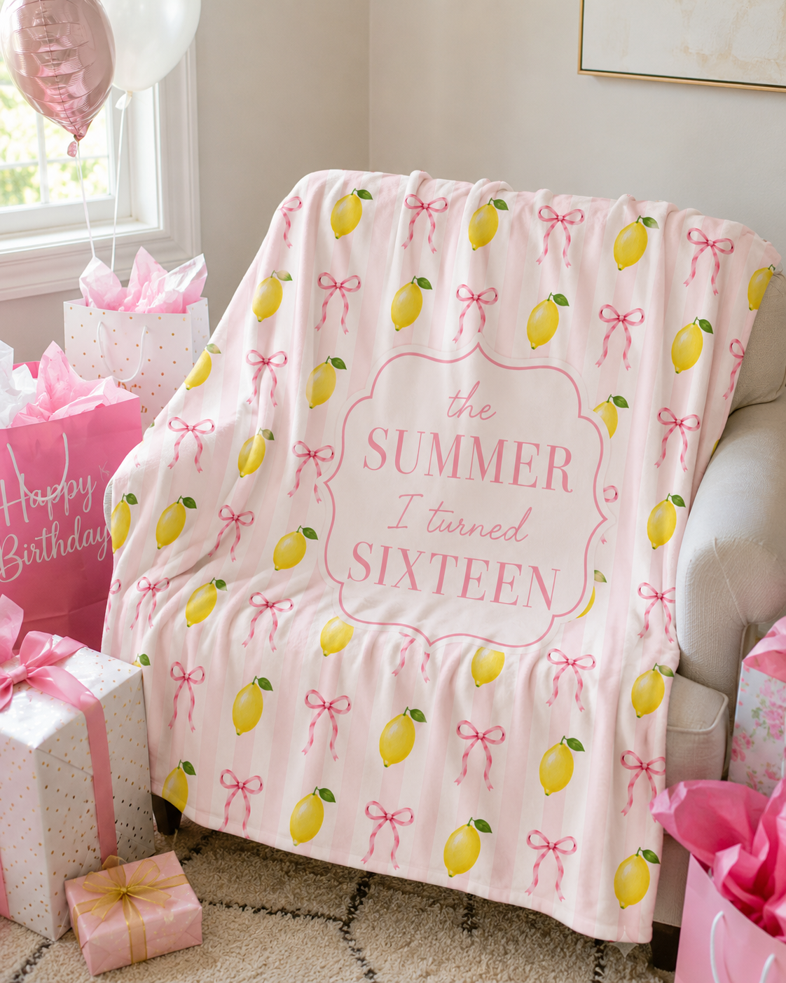 The Summer I Turned Sixteen Blanket | Personalized Sweet 16 Gift