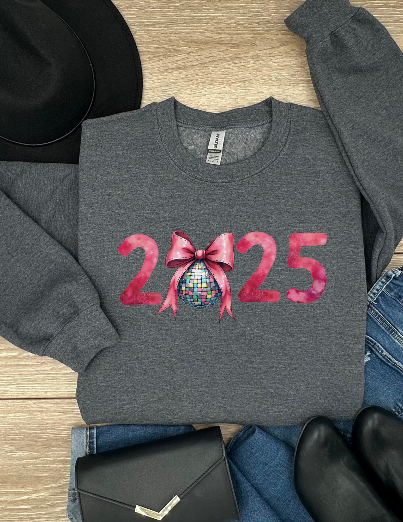 2025 Coquette Disco Ball New Year Shirt