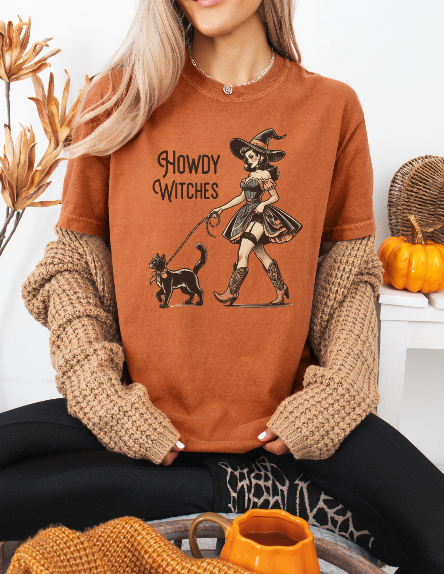 Vintage Western Witch Halloween Shirt