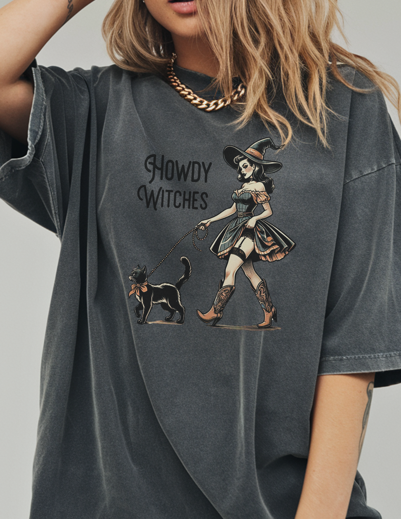 Vintage Western Witch Halloween Shirt