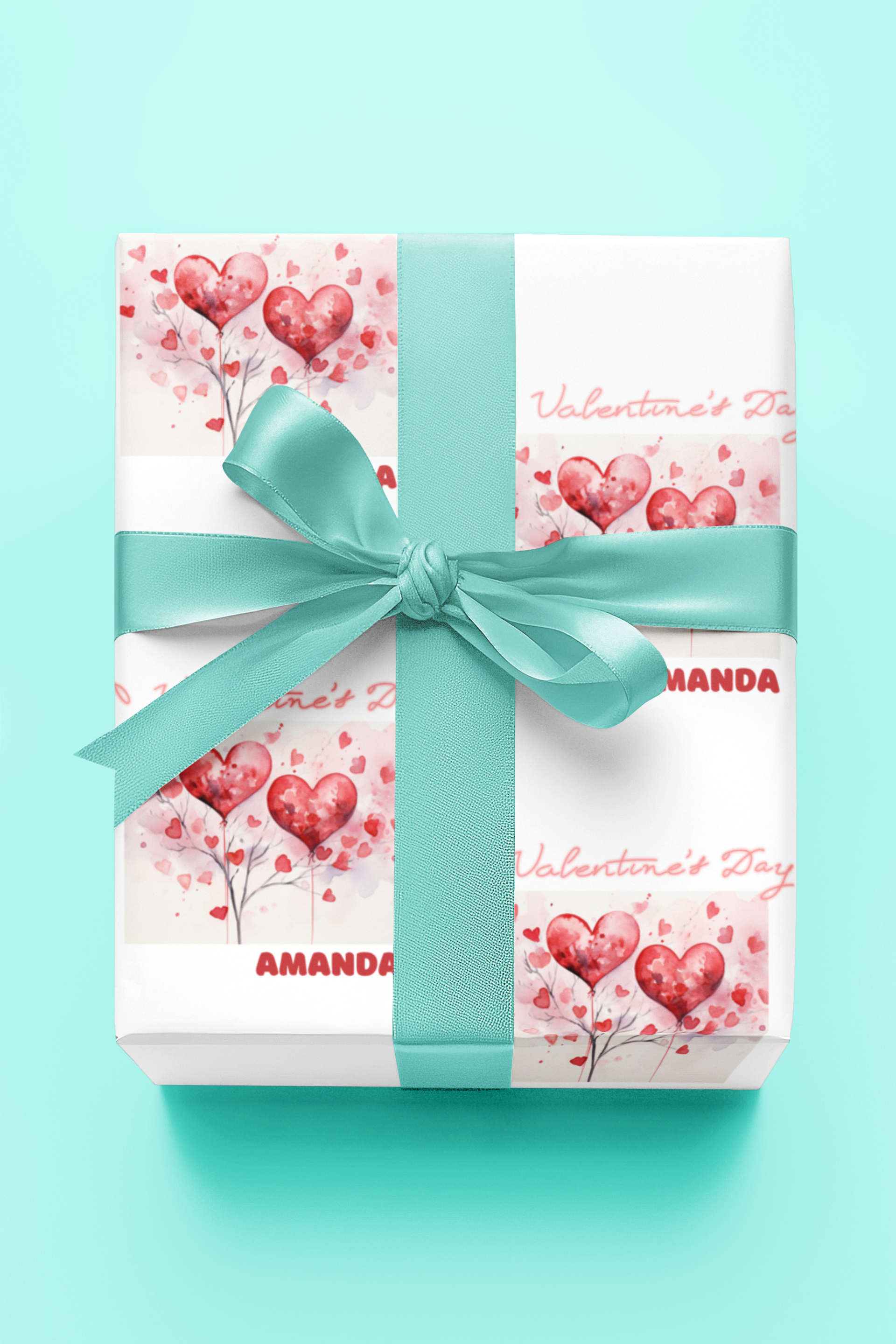 Custom Valentines Day Gift Wrap