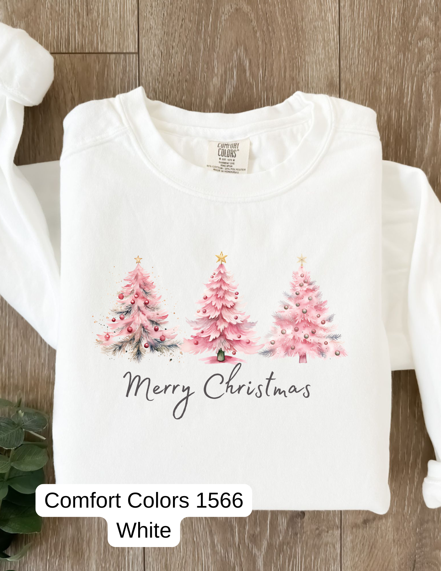 Pink Christmas Tree Sweatshirt