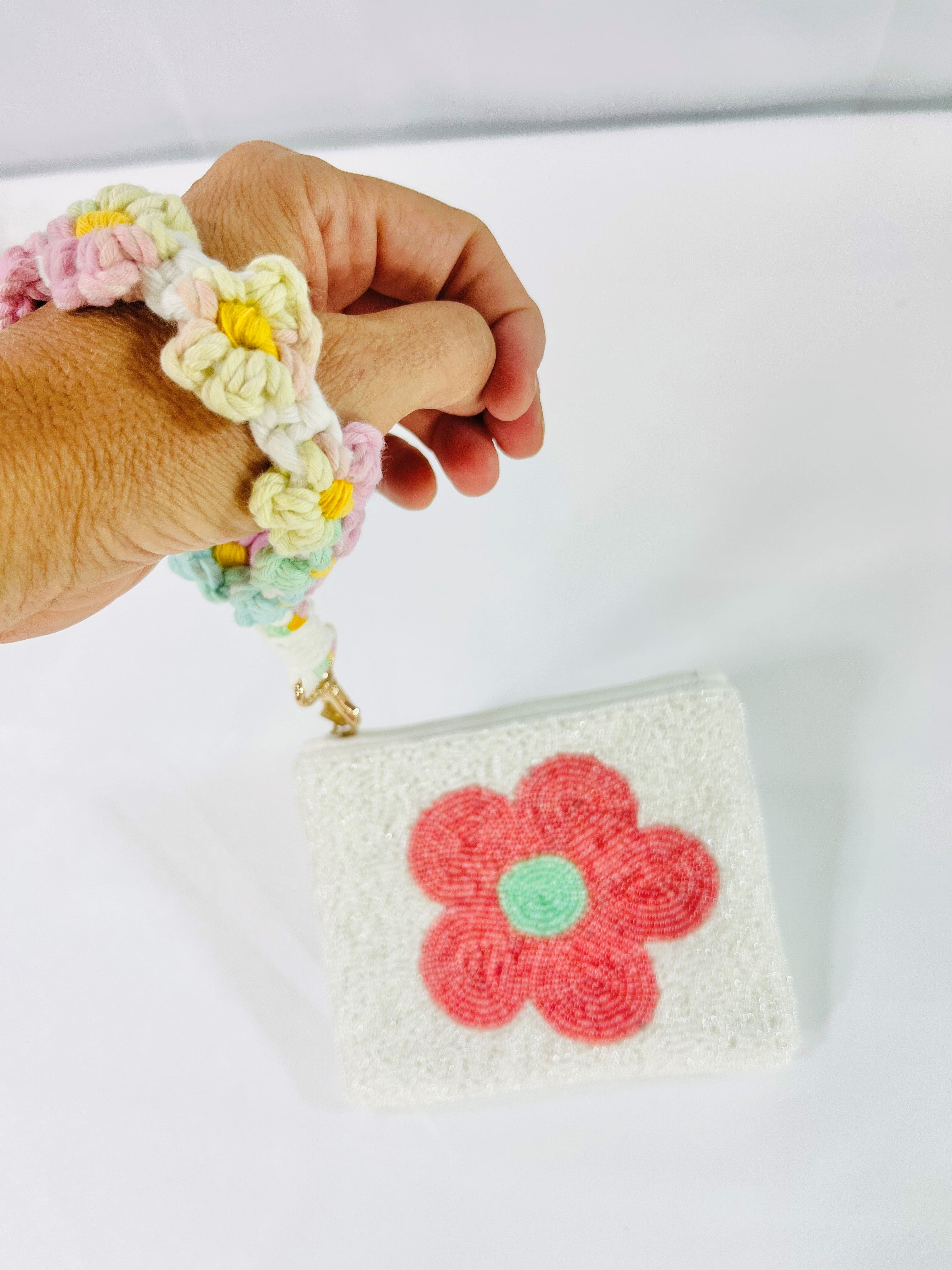 Flower Wristlet Keychain